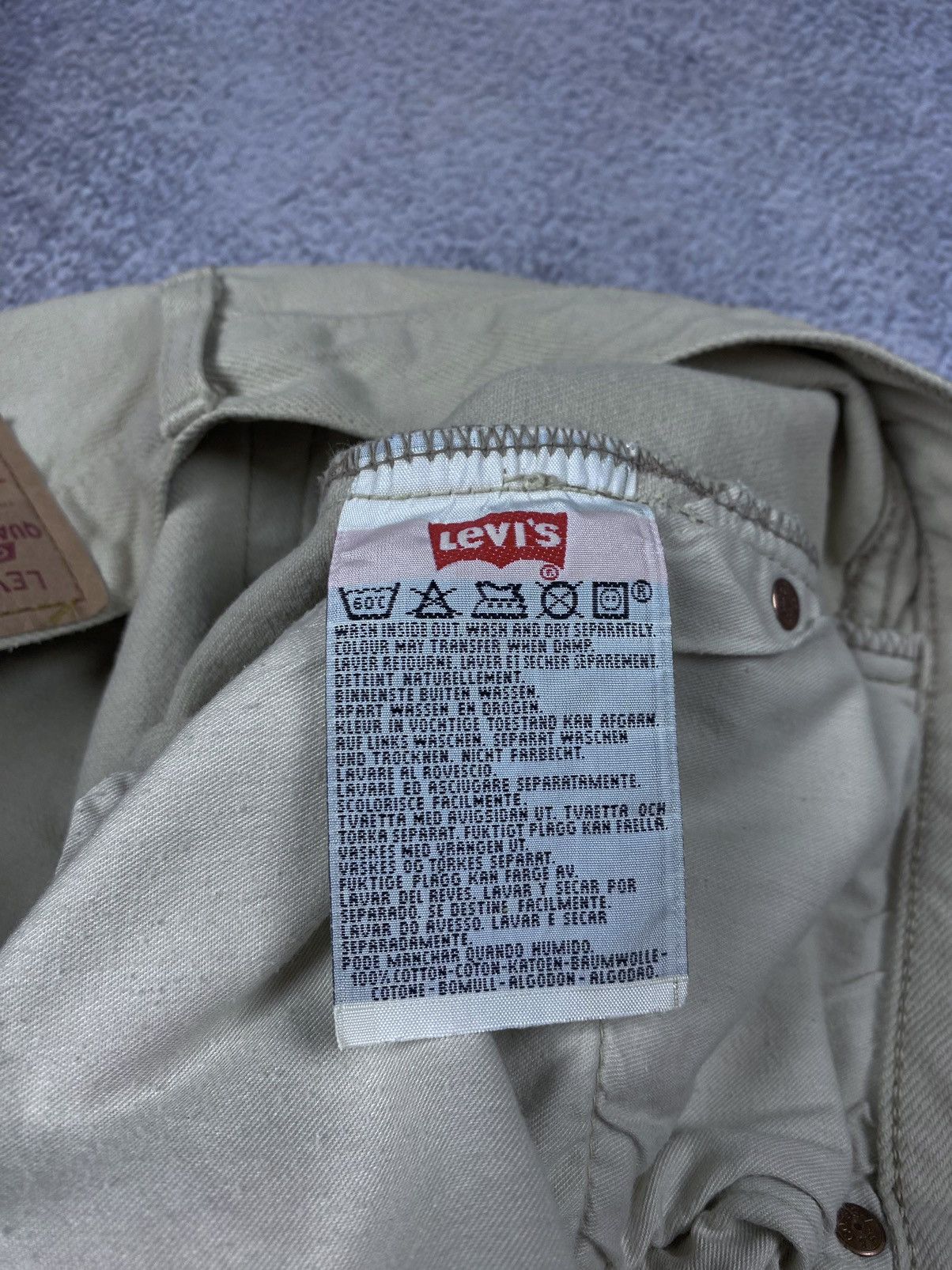 Levi's × Vintage Levis 501 Vintage Beige Jeans Size US 32 / EU 48 - 13 Thumbnail