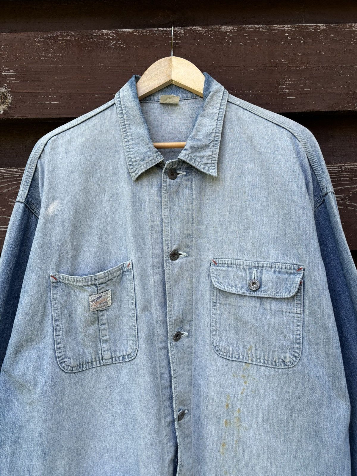 Gap Vintage Gap Denim Chore Faded Jacket Size US XL / EU 56 / 4 - 6 Thumbnail