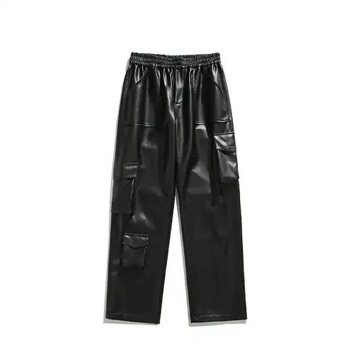VIBE Avant garde multi pocket cargo pu leather pants Size US 30 / EU 46 - 2 Thumbnail