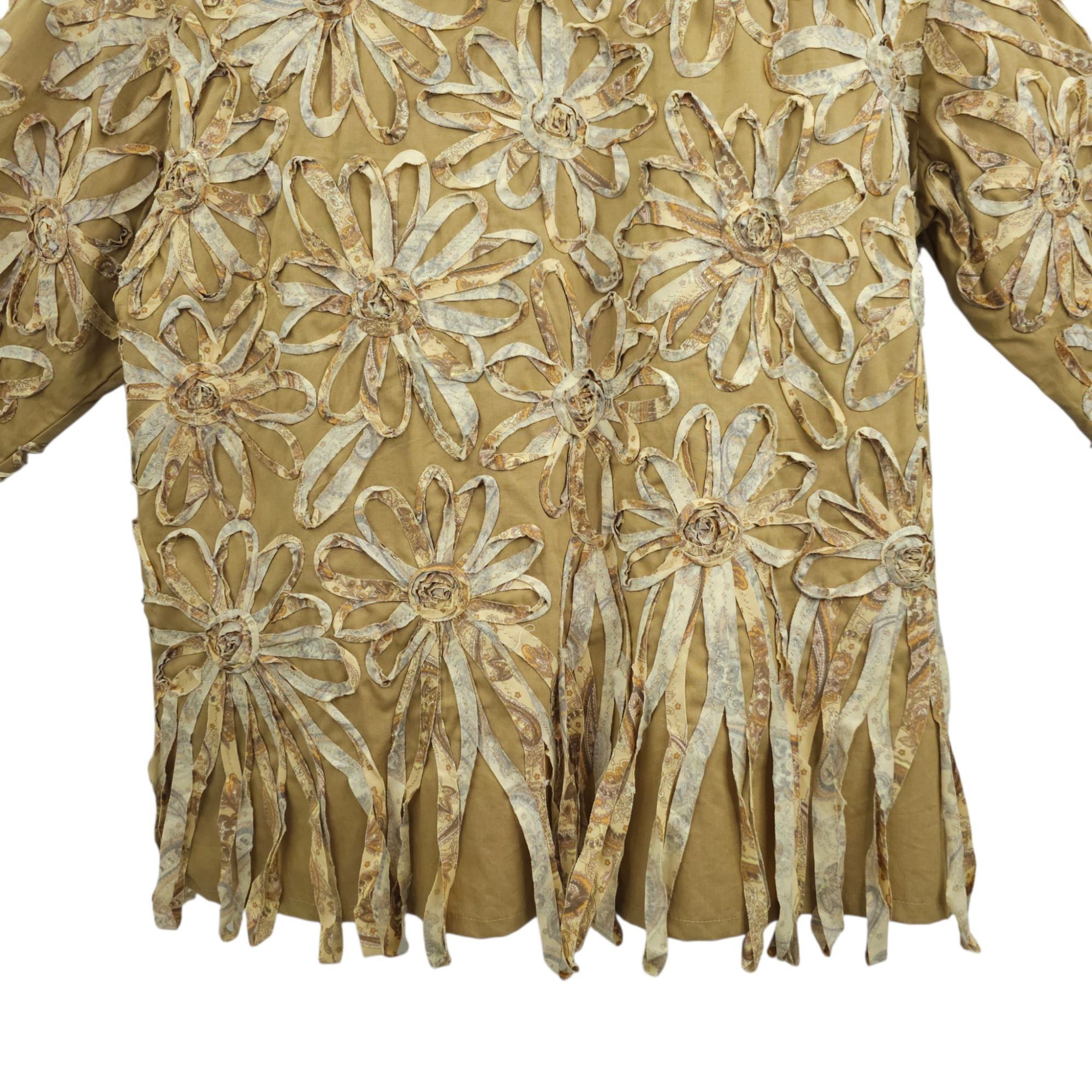 Other Pong Poco Shirt XL 3D Floral Appliqué Fabric Ribbons Bohemia Size XL / US 12-14 / IT 48-50 - 15 Thumbnail
