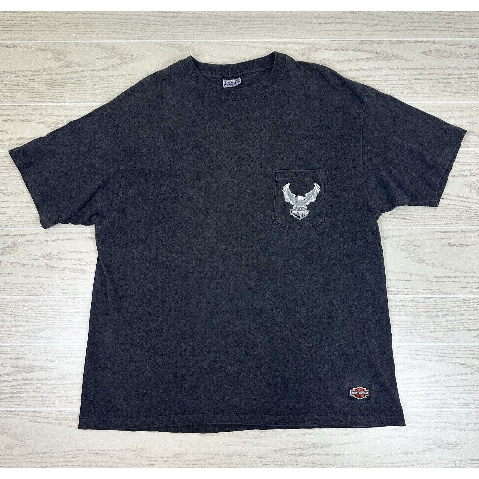 Harley Davidson × Vintage Vintage 90s Harley Davidson Lima, Ohio Shirt Size US XL / EU 56 / 4 - 1 Thumbnail