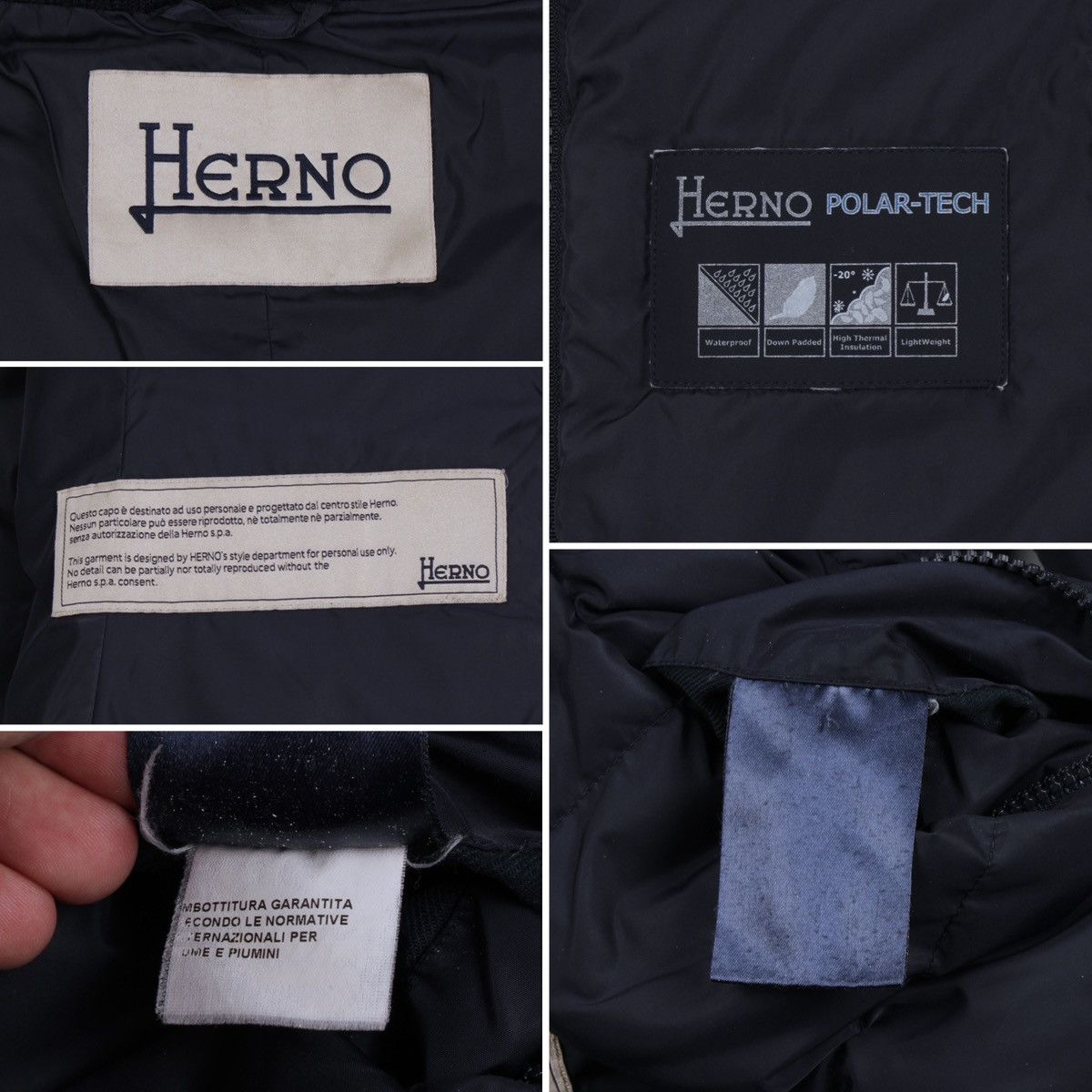 Designer × Herno HERNO Long Coat Down Puffer Jacket Polar-Tech Size M / US 6-8 / IT 42-44 - 20 Thumbnail