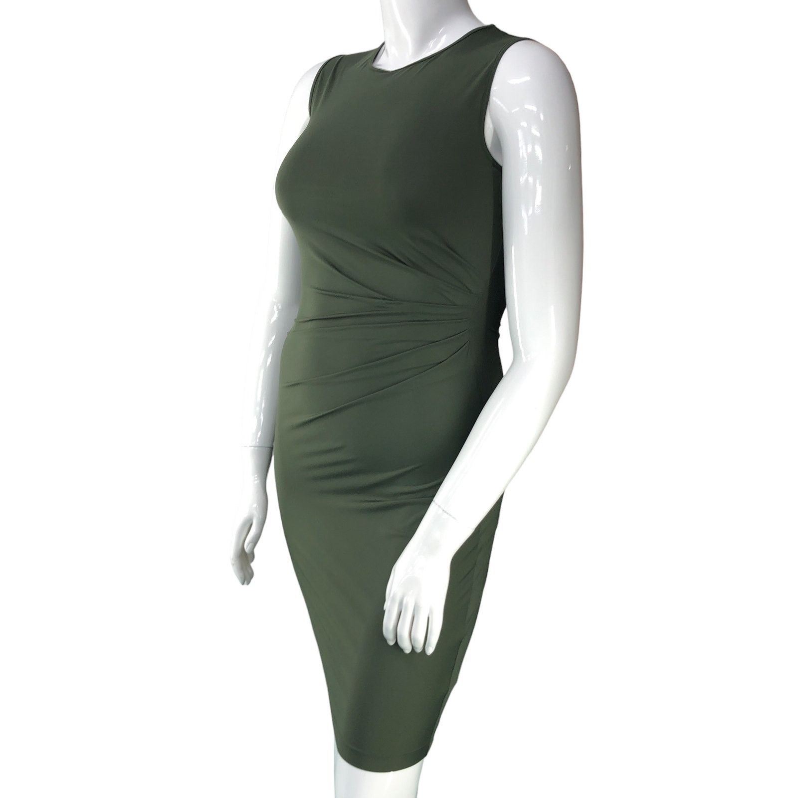 Theory Theory Sz M Dress Sheath Travel Jersey Gathered Waist Green Size M / US 6-8 / IT 42-44 - 4 Thumbnail
