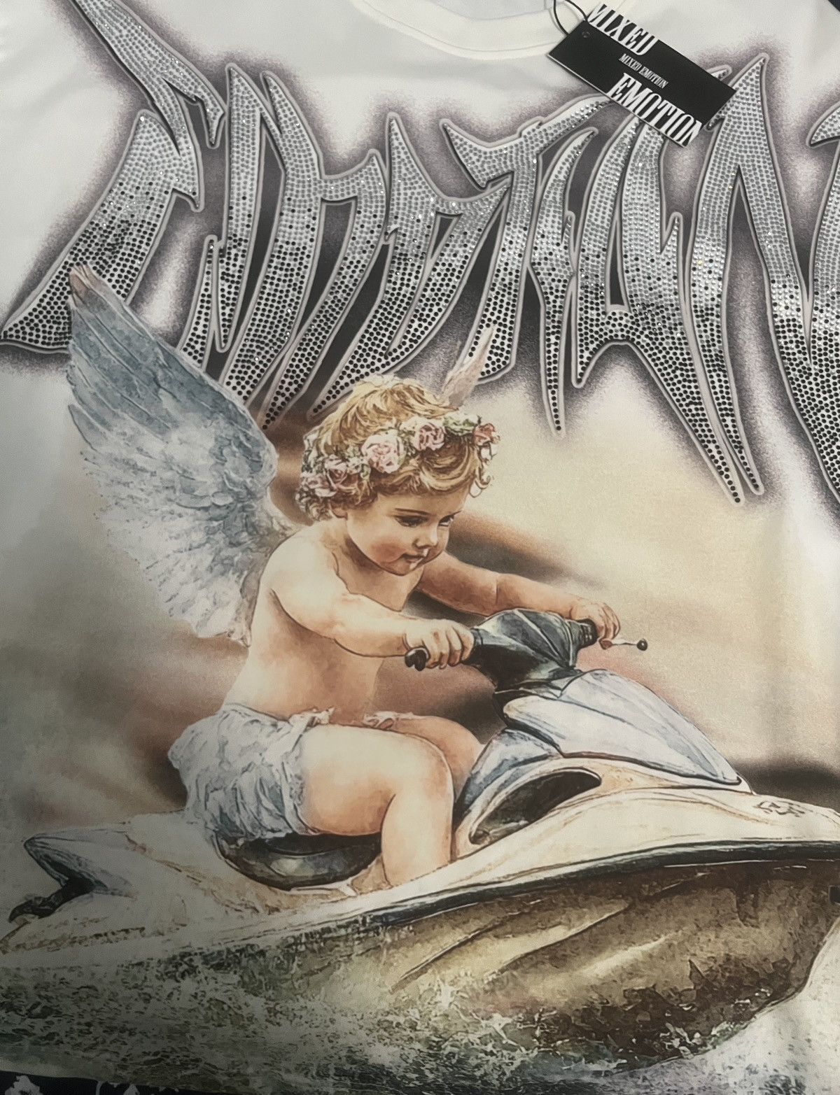Other Mixed emotion cream ‘jetski’ rhinestone tee Size US XXL / EU 58 / 5 - 3 Thumbnail