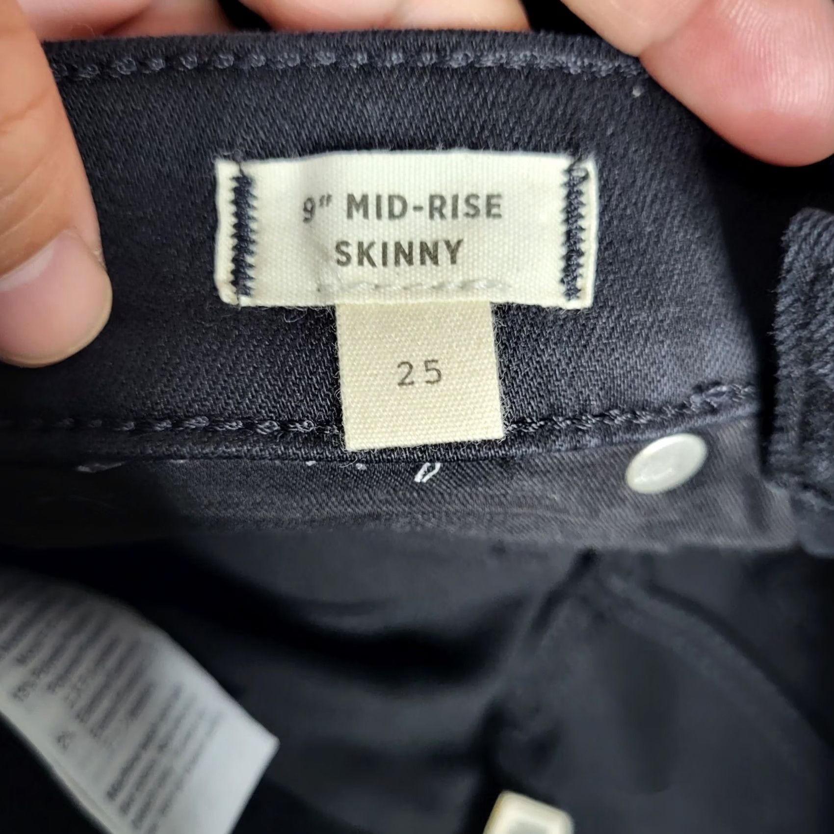 Madewell Madewell Black 9" MID-RISE Skinny Women's Casual Jeans Size 25 Size 42" / US 20 - 3 Thumbnail