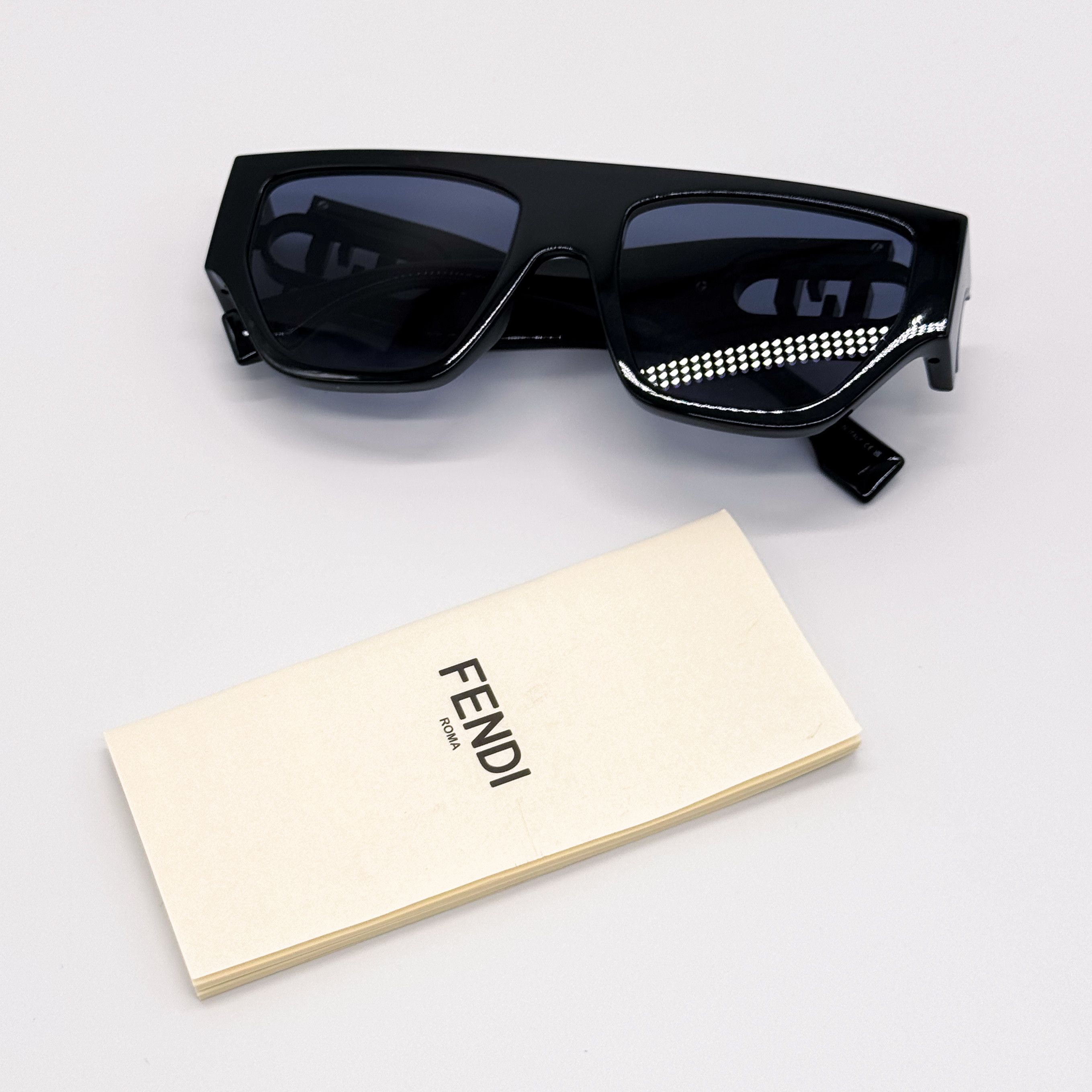 Fendi NEW FENDI FE40108U 01V SHINY UNISEX SUNGLASSES FENDI Size ONE SIZE - 10 Thumbnail
