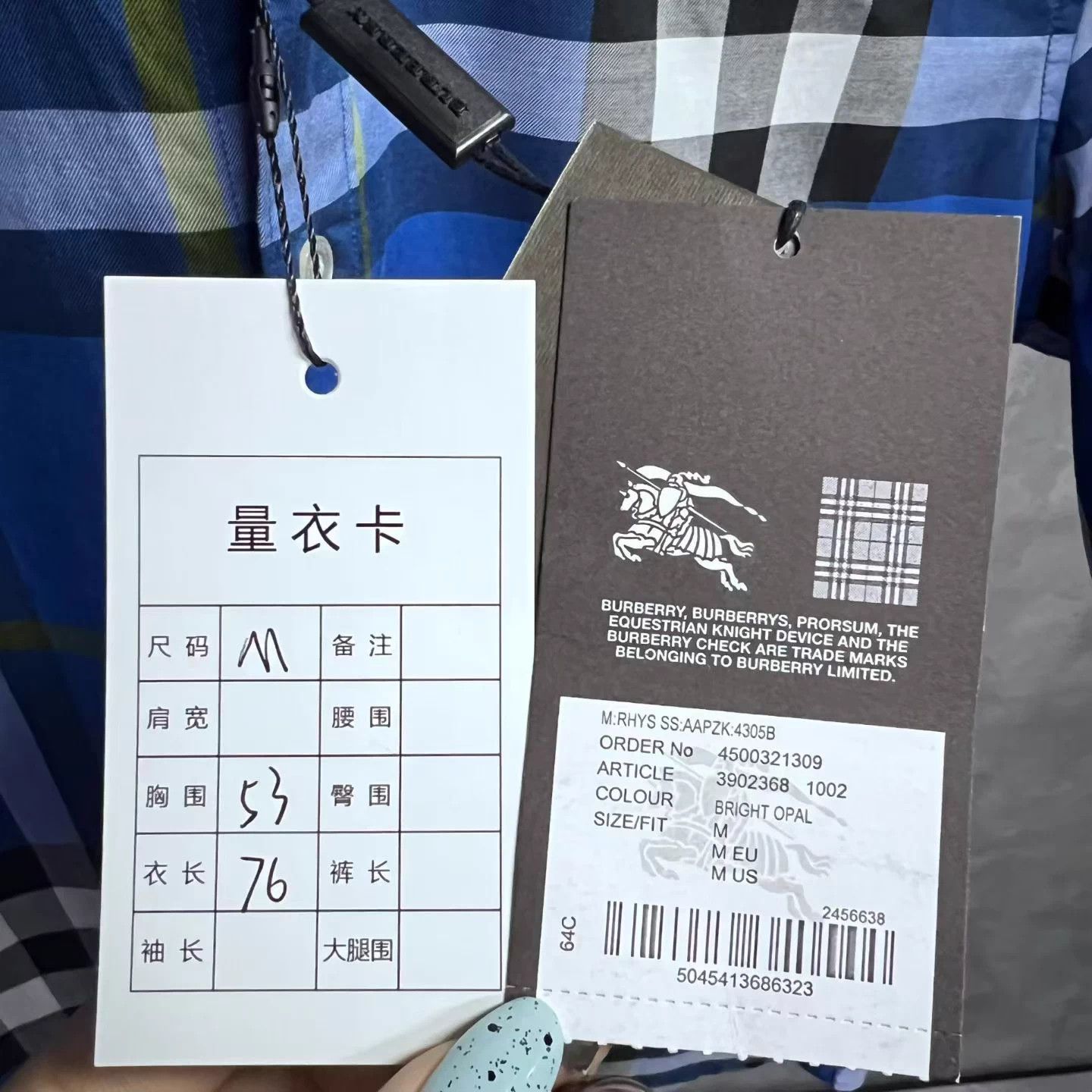 Burberry Burberry Blue Classic Button-Down SS Shirt M Size US M / EU 48-50 / 2 - 5 Thumbnail