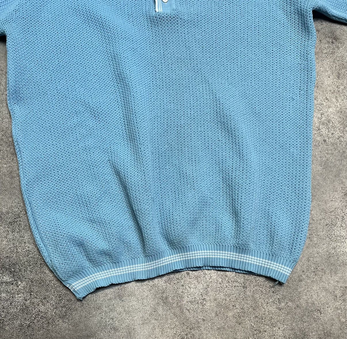 Japanese Brand × Vintage Vintage Japanese knit mesh retro polo shirt Size US L / EU 52-54 / 3 - 3 Thumbnail