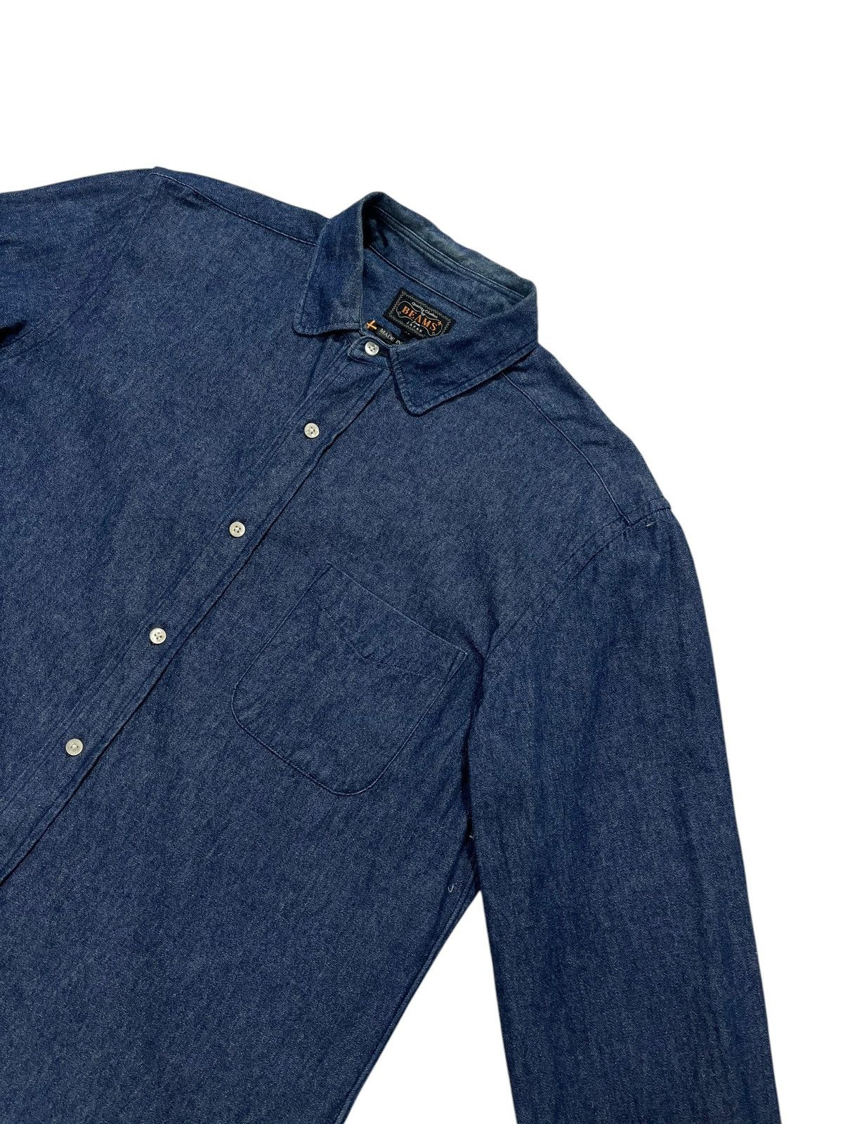 Beams Plus × Designer × Japanese Brand BEAMS JAPANESE BRAND DENIM LONG SLEEVES SHIRT Size US M / EU 48-50 / 2 - 3 Thumbnail