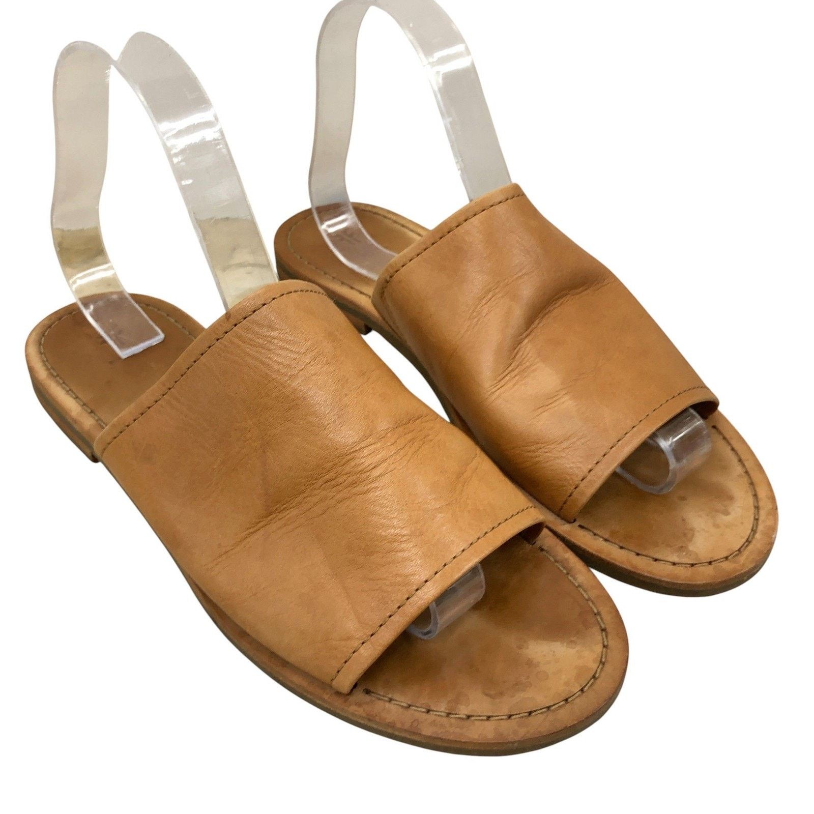 Frye Frye Slide Sandals 10M Tan Leather Open Toe Slip On Flat Size US 10 / IT 40 - 1 Thumbnail