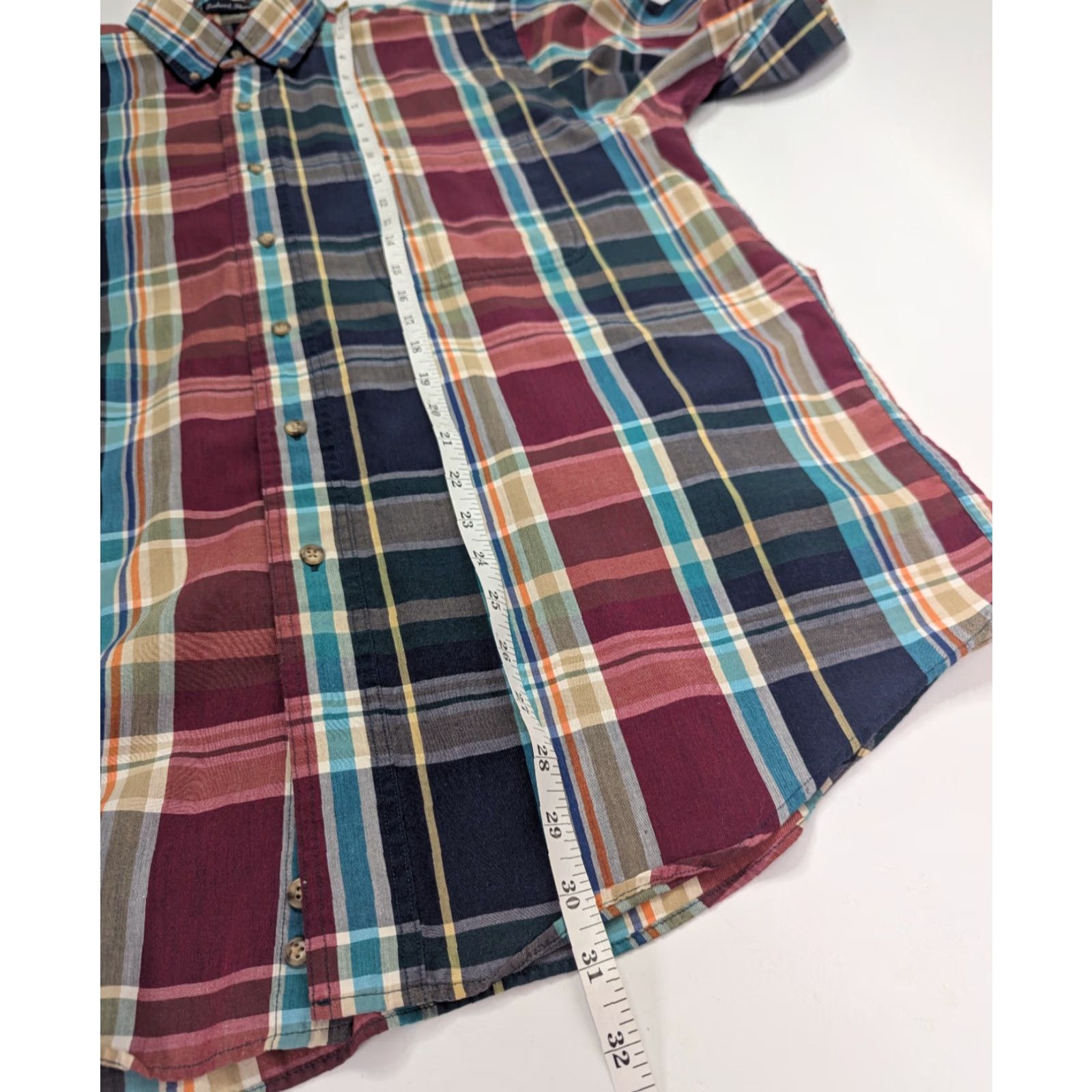 Gant GANT Shirt Men L Multicolor Plaid Short Sleeve Button-Up Vtg Foxhunt Button-Down Collar 90s Mens Size US L / EU 52-54 / 3 - 5 Thumbnail