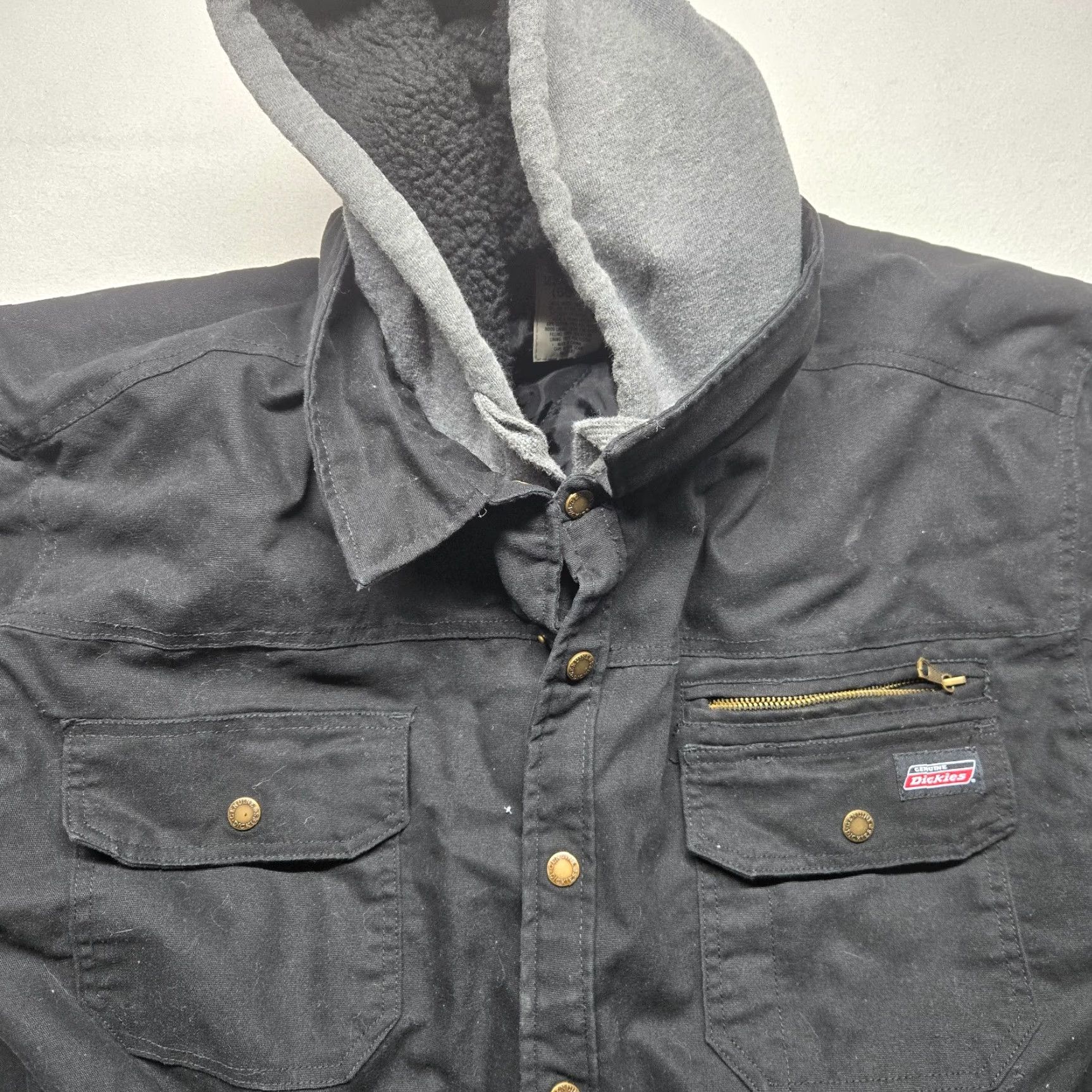 Dickies Dickies Coat Jacket 2XL Black Duck Canvas Quilted Hoodie Work Farm Trucker Large Size US XXL / EU 58 / 5 - 6 Thumbnail