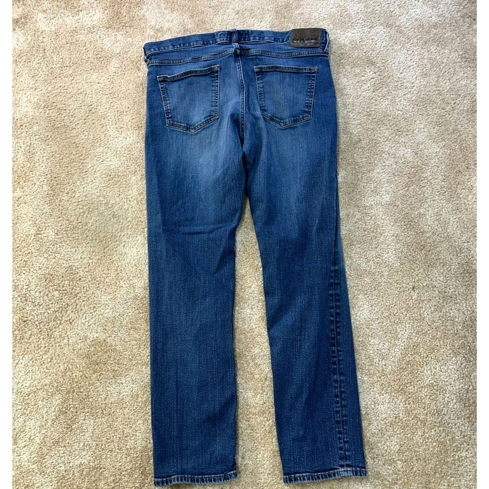 Express Express Slim Straight Jeans Men 34x32 Blue Denim Size US 34 / EU 50 - 7 Thumbnail