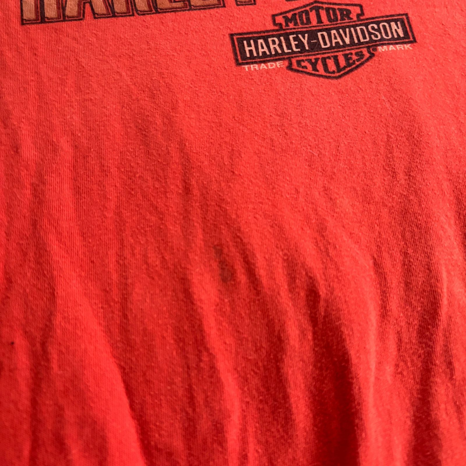 Harley Davidson × Vintage Vintage 2000s Orange Long Sleeve Harley Davidson Shirt Size US XXL / EU 58 / 5 - 7 Thumbnail