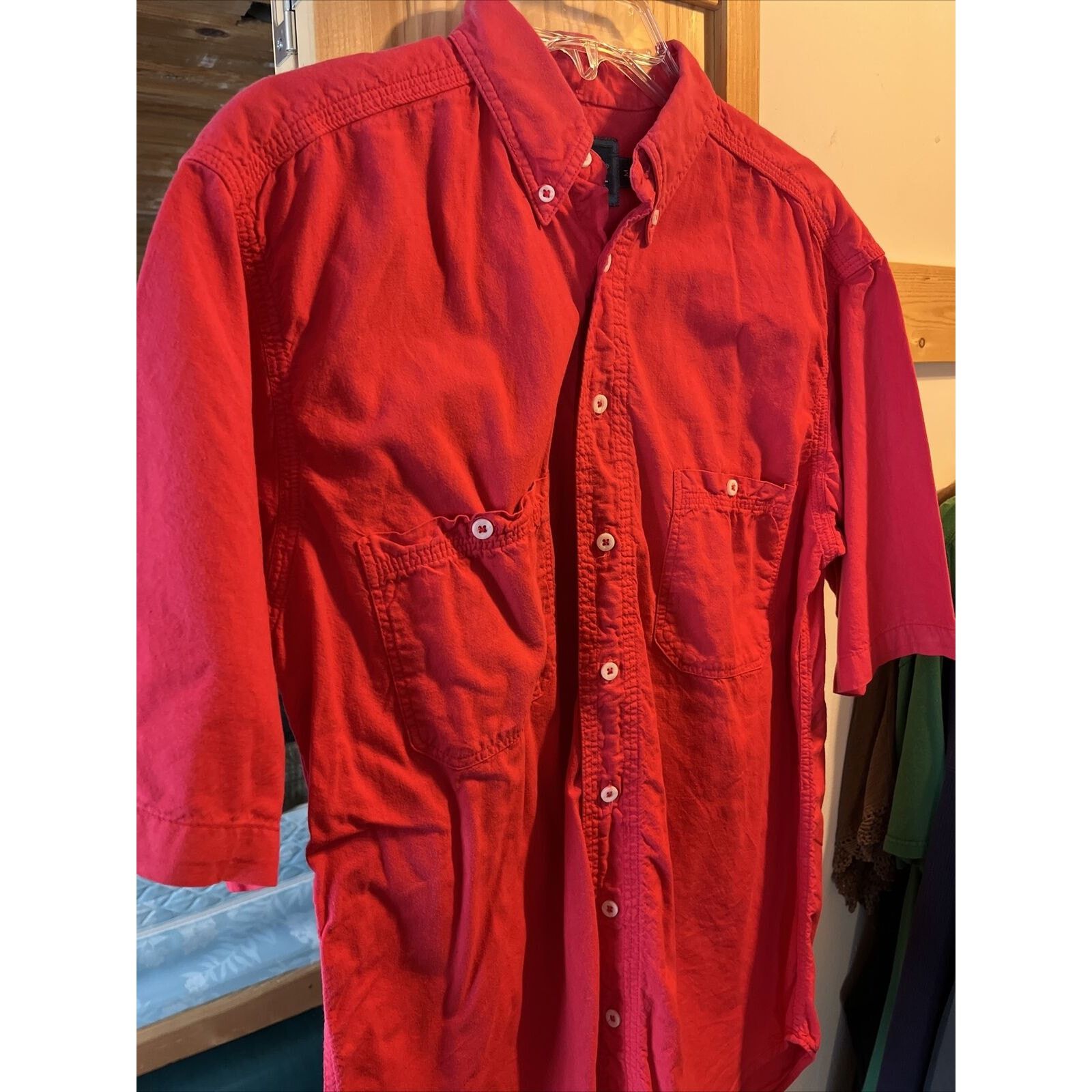 Woolrich Woolen Mills Woolrich VTG Men’s M Red Short Sleeve Button Cotton Shirt Size US M / EU 48-50 / 2 - 6 Thumbnail