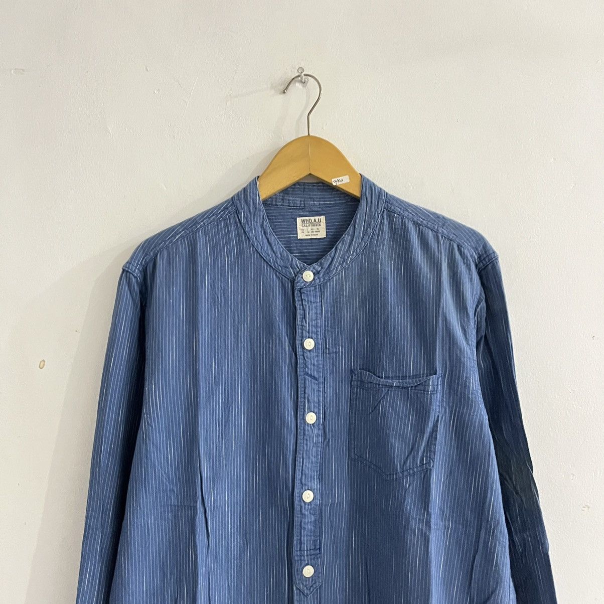 Japanese Brand Whoau - Striped Longsleeve Shirt Size US L / EU 52-54 / 3 - 2 Thumbnail