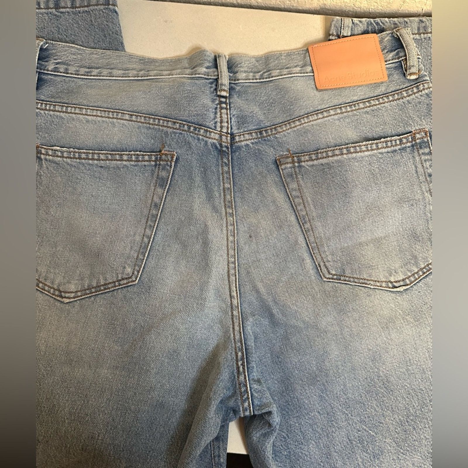 Acne Studios 1991 Toj Light Blue Trash Straight Denim Jeans Unisex Size US 32 / EU 48 - 6 Thumbnail