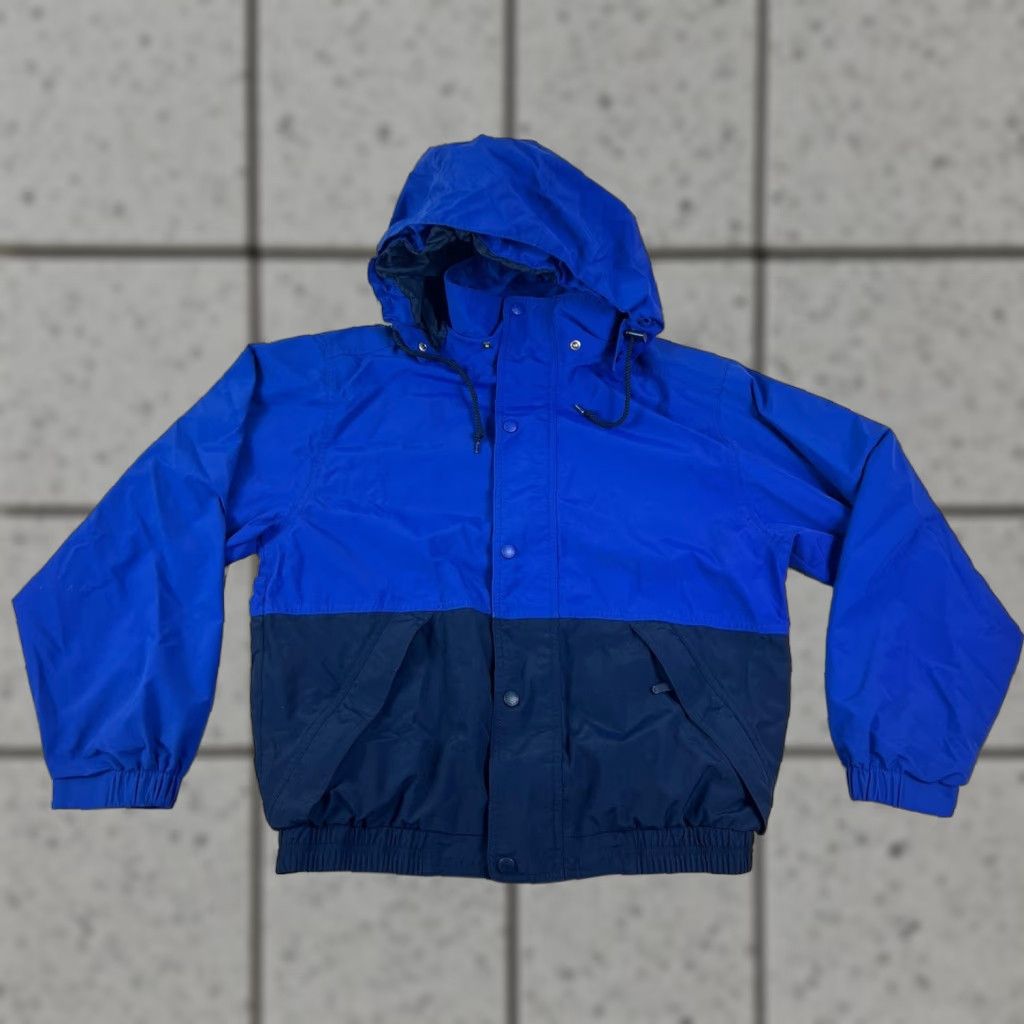 Eddie Bauer VINTAGE Eddie Bauer Ebtek Jacket Blue Hooded Coat Mens Small Zip Rain Coat Outdoor Ski Classic Style Mens Size US S / EU 44-46 / 1 - 1 Thumbnail