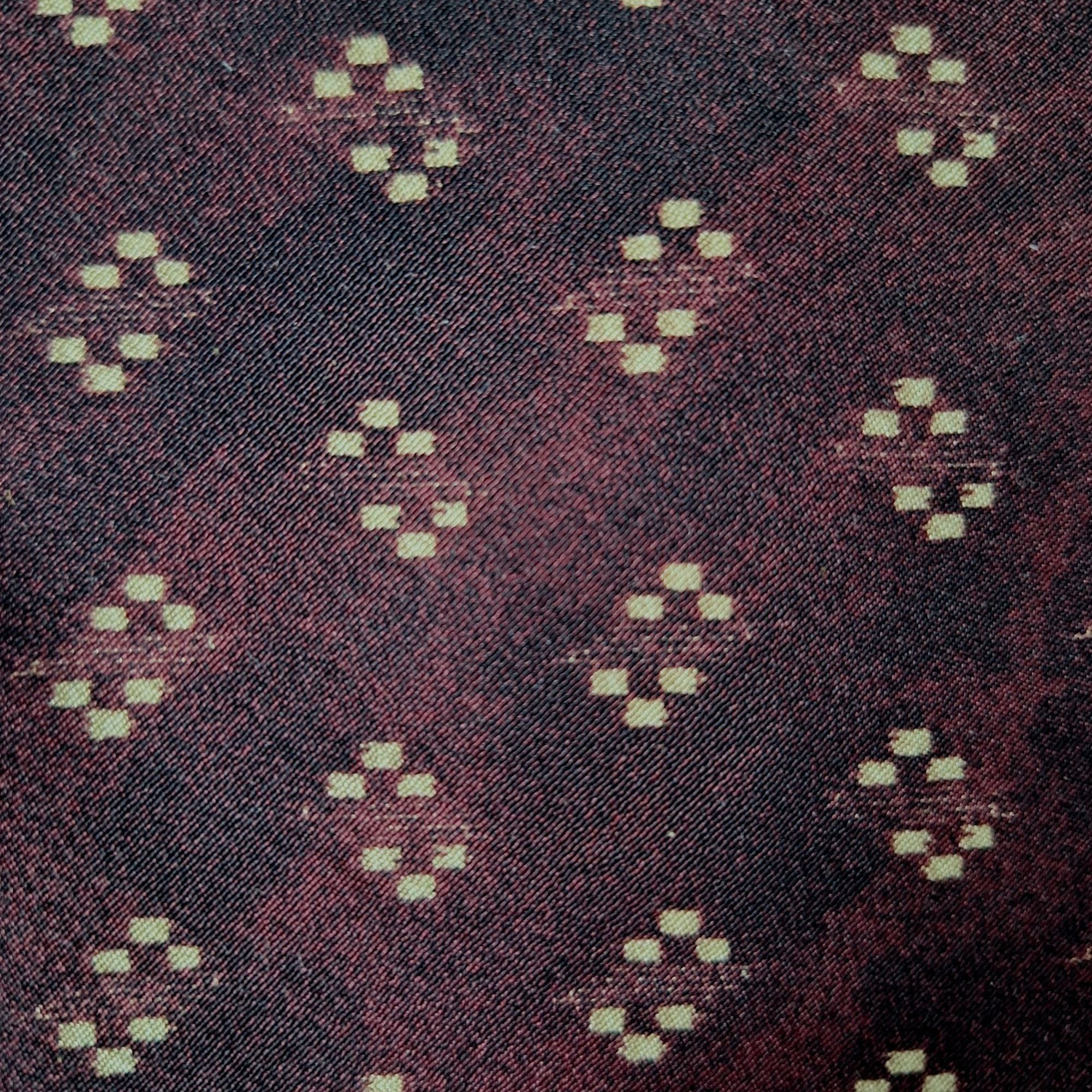 Hugo Boss Hugo Boss Silk Tie Burgundy Tan Diamond Geometric Pattern Ma Size ONE SIZE - 3 Thumbnail