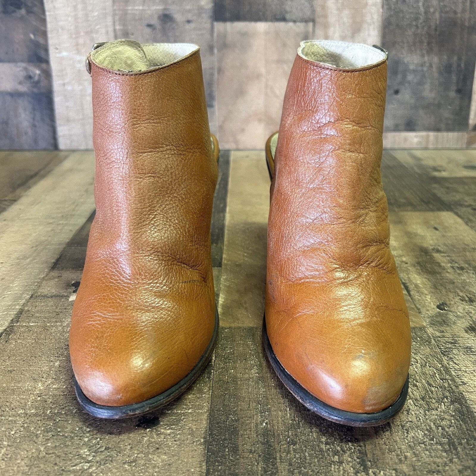 Vintage Freebird By Steven Smoke Leather Brown Mule Boots Womens 9 Size US 9 / IT 39 - 7 Thumbnail