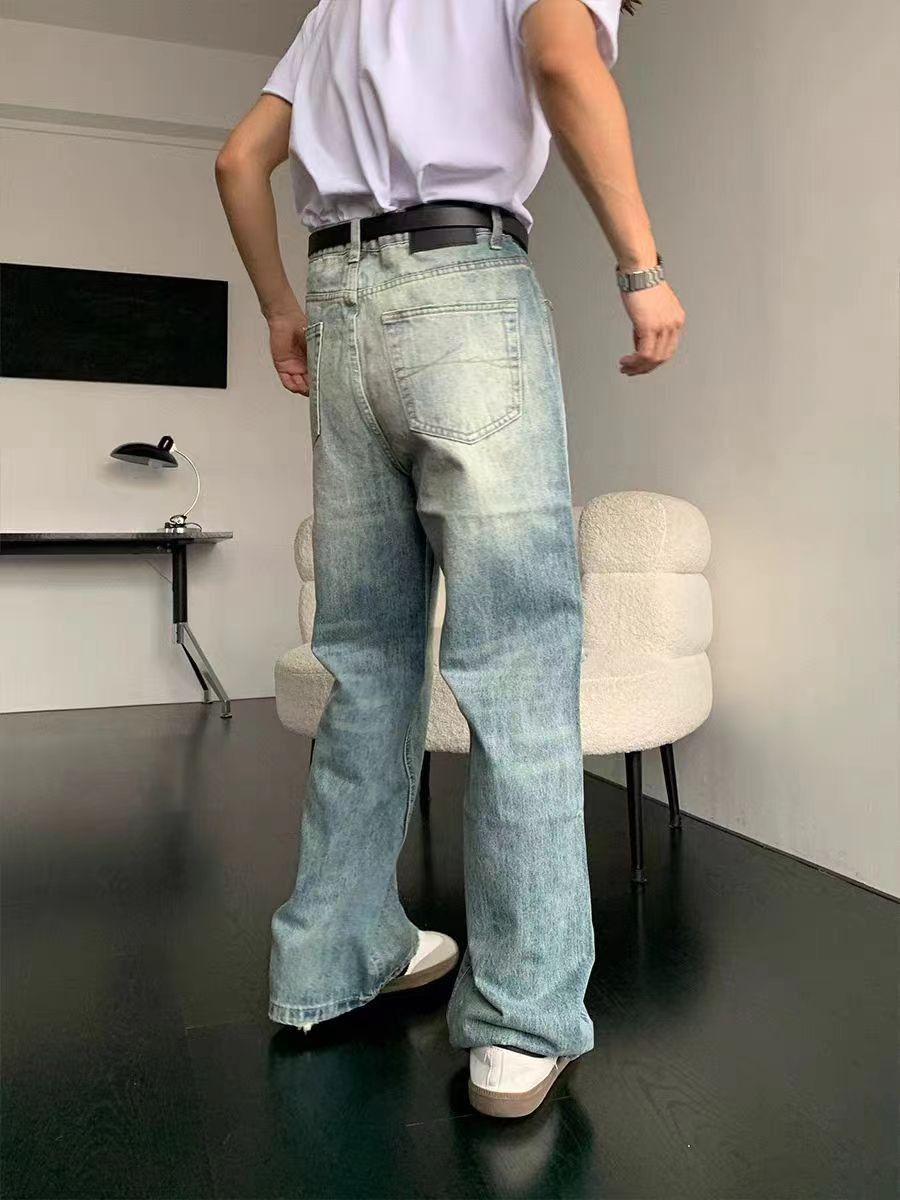 Japanese Brand × Vintage Vintage washed and worn design micro flare blue jeans Size US 30 / EU 46 - 5 Thumbnail