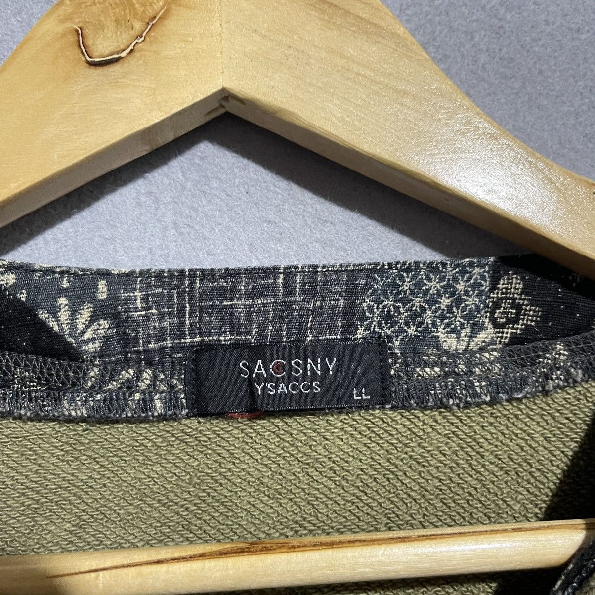 Japanese Brand Vintage 90s SACSNY Y’SACCS Button Neck Sweatshirt – Olive Size US L / EU 52-54 / 3 - 6 Thumbnail