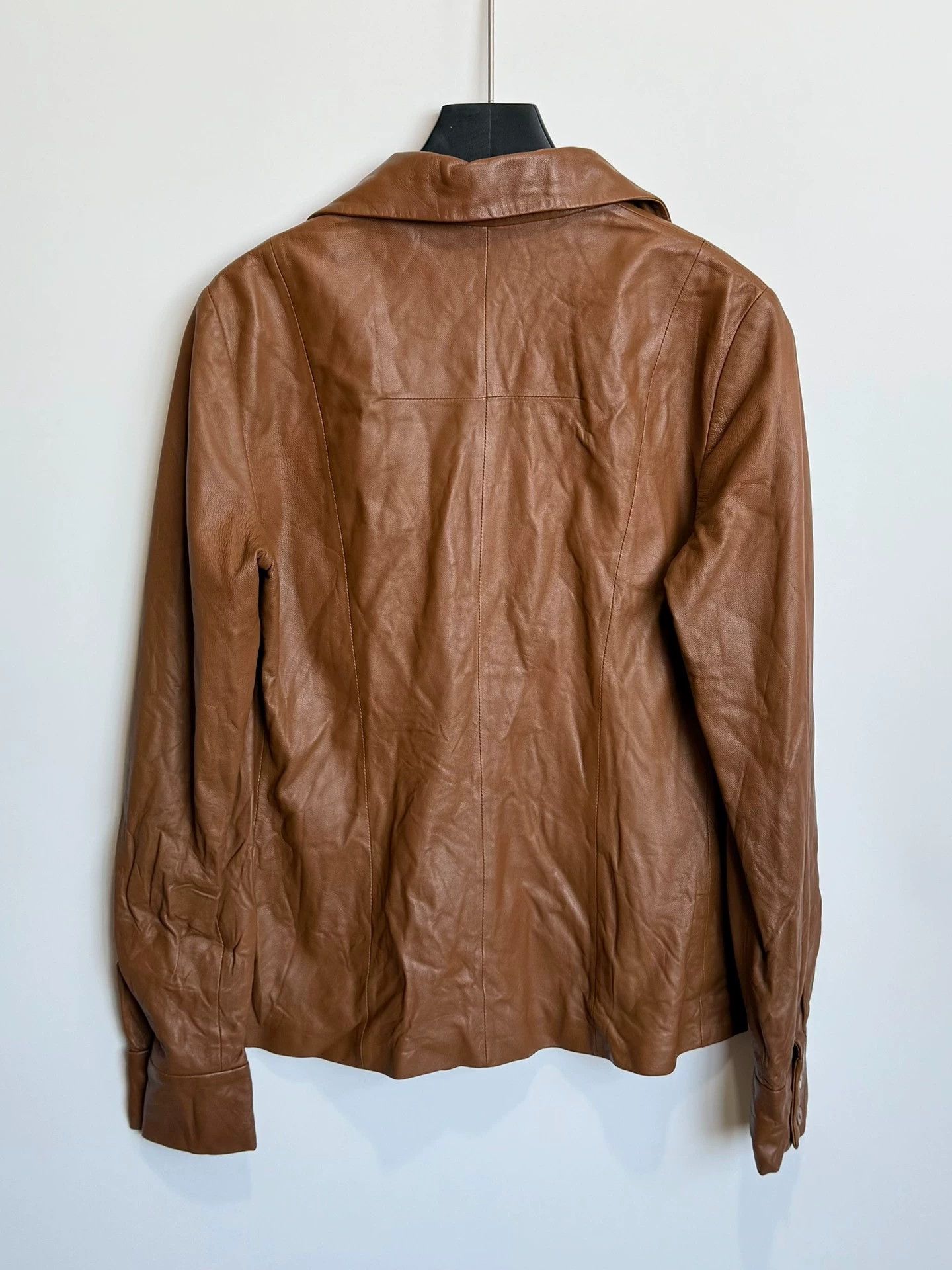 Loewe Loewe Brown Lambskin Leather Jacket - Size 38 Size S / US 4 / IT 40 - 2 Thumbnail