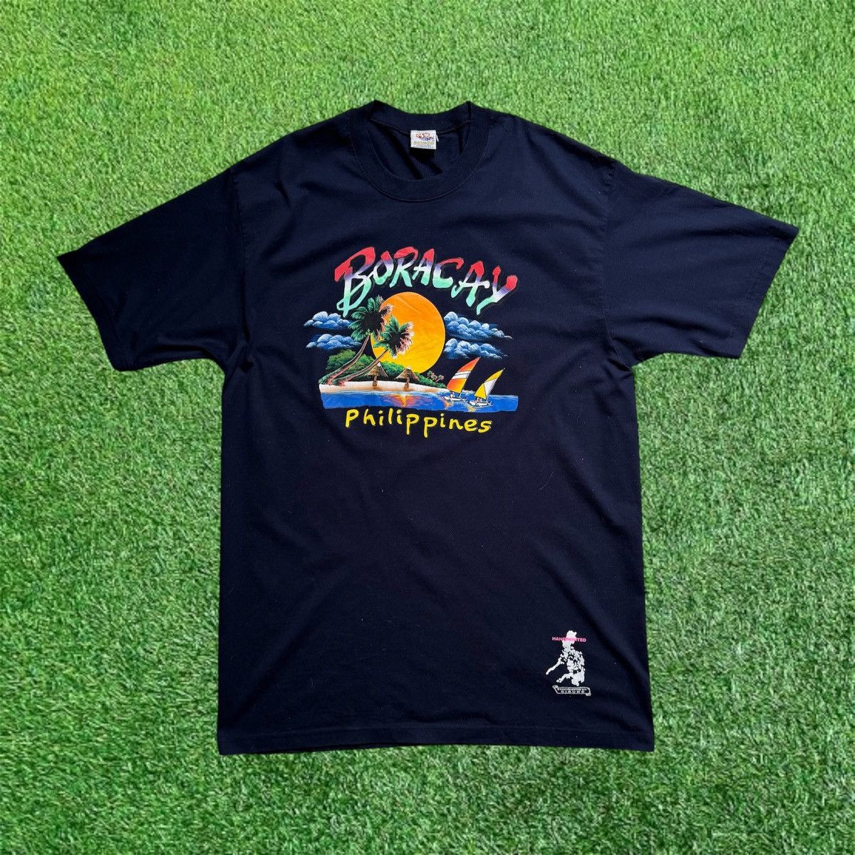 Handmade Dibuho Handpainted Boracay Philippines Tee Size US XL / EU 56 / 4 - 1 Thumbnail