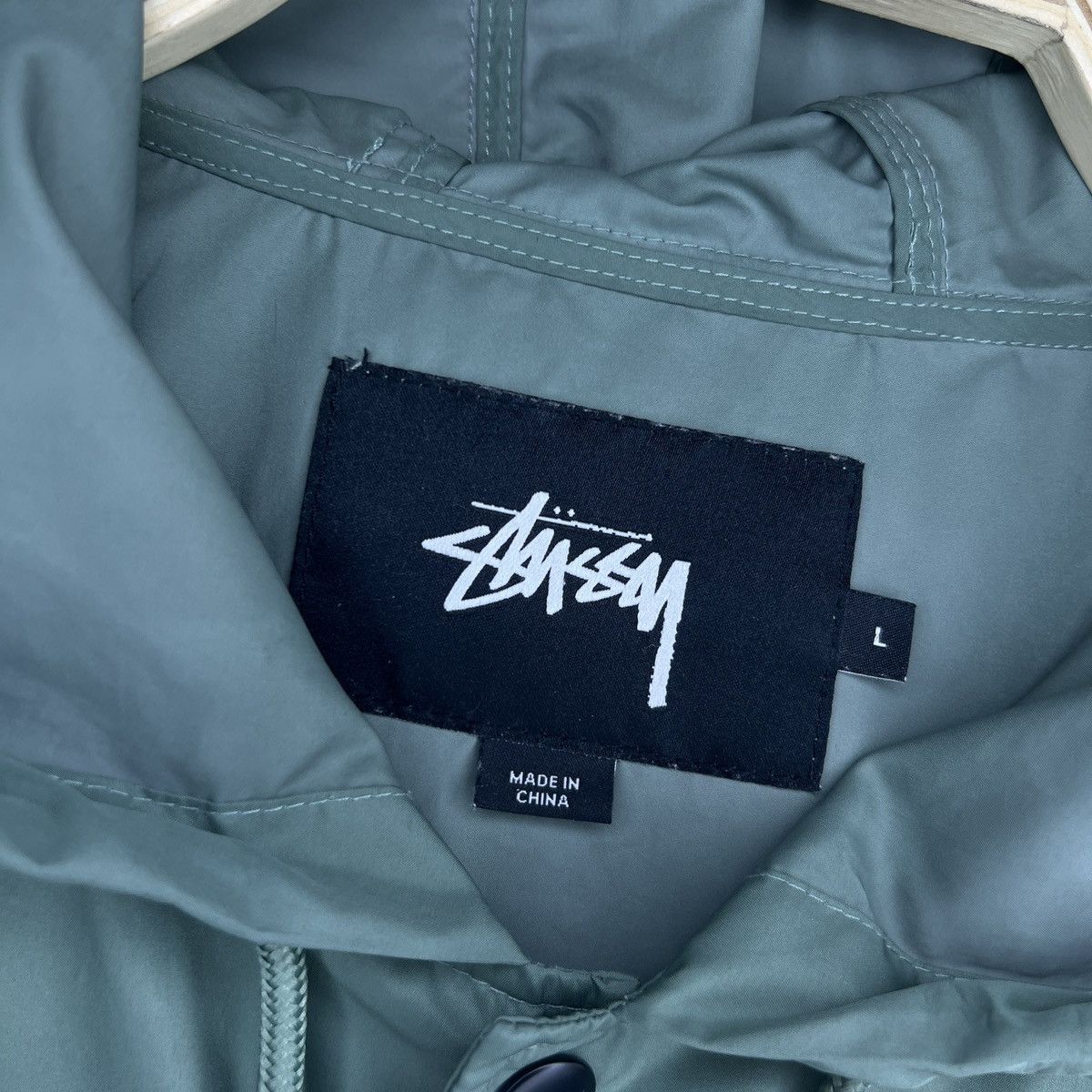 Stussy × Vintage Spellout Long Hooded Coach Jacket Laguna Beach Rain Coat Size US L / EU 52-54 / 3 - 6 Thumbnail