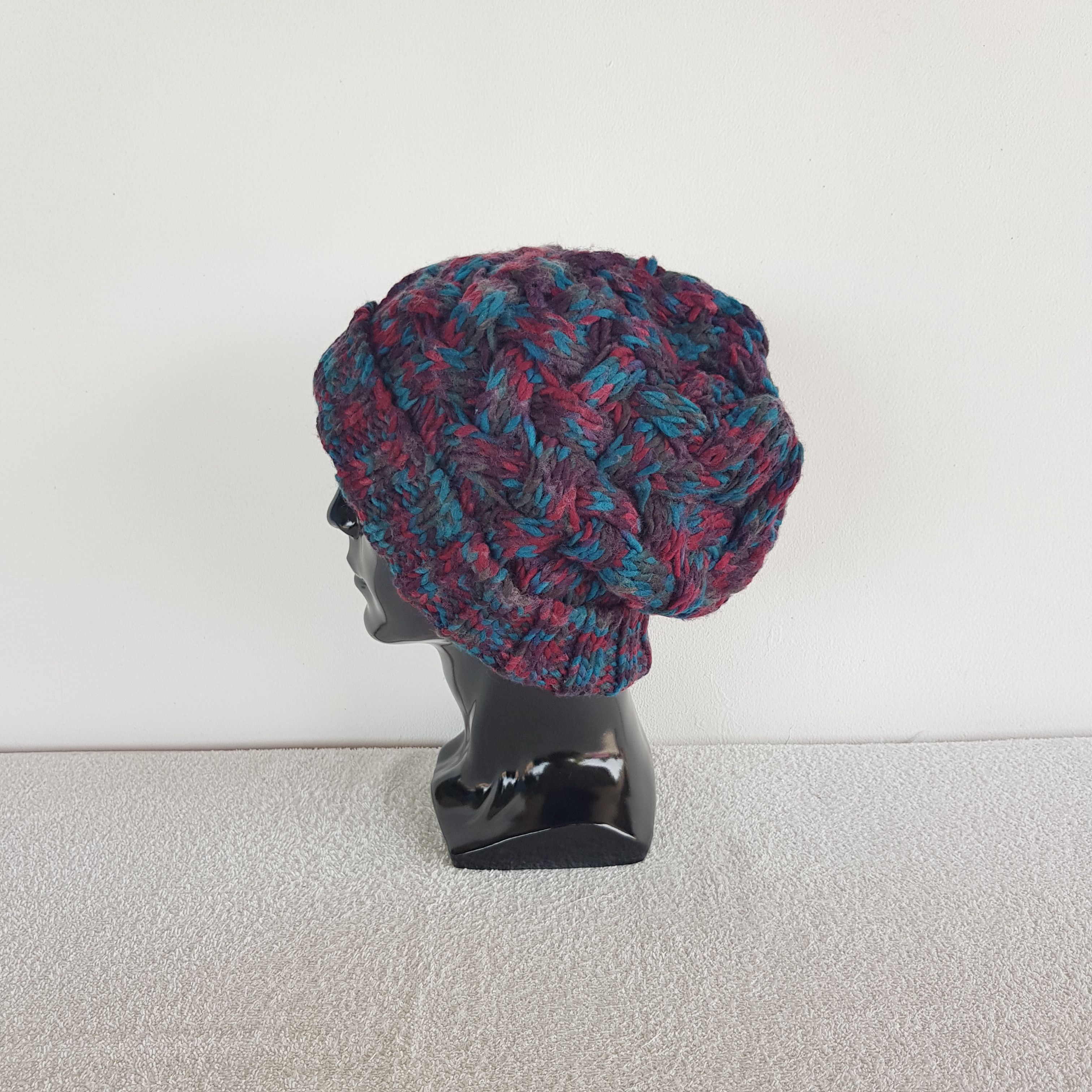 Japanese Brand Vintage Japanese Beanie Aran Isle Ribbed Crochet Caps Hats. Size ONE SIZE - 4 Thumbnail