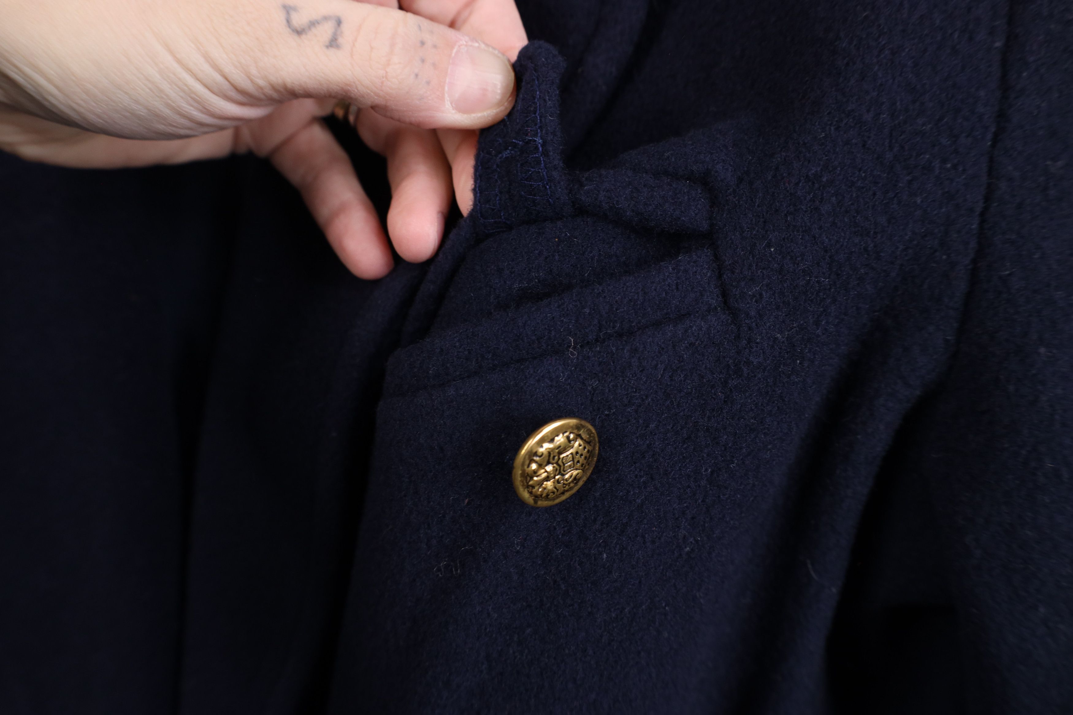 Vintage Vintage 90s Streetwear Wool Double Breasted Coat Jacket Blue Size XL / US 12-14 / IT 48-50 - 6 Thumbnail