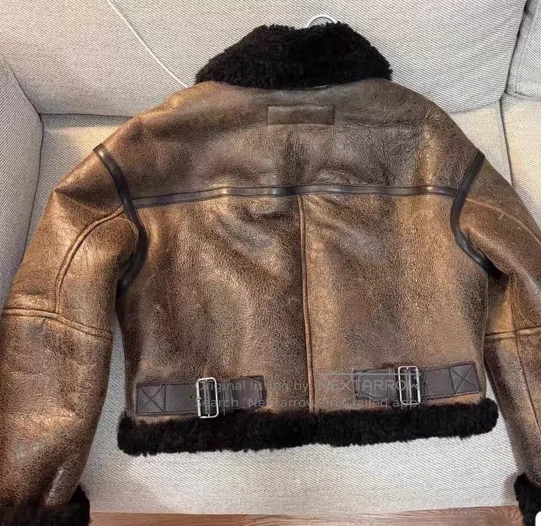Acne Studios Acne Studios Leather and fur integrated coat Size 4XL / US 24-26 - 4 Thumbnail