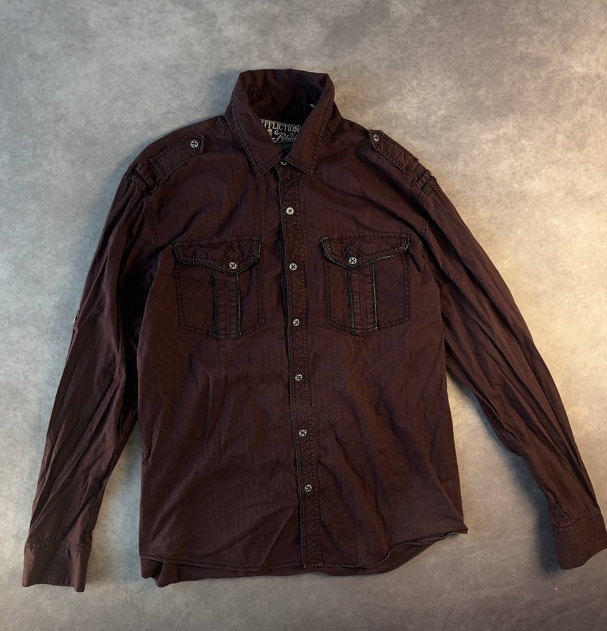 Affliction Affliction Black Premium Long Sleeve Button Down Shirt XL Size US XL / EU 56 / 4 - 2 Thumbnail