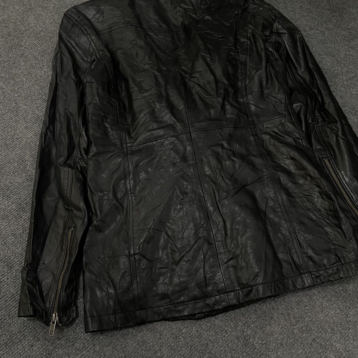 Genuine Leather × Japanese Brand Hide Cowhide Leather Double Collar Bikers Jacket Rockabilly Size US S / EU 44-46 / 1 - 14 Thumbnail