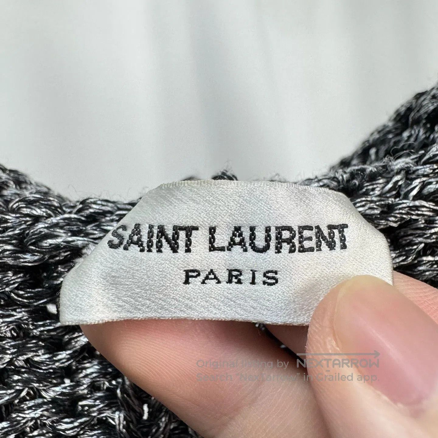 Saint Laurent Paris Saint Laurent Gray Cable-Knit Hooded Cardigan. Size S / US 4 / IT 40 - 6 Thumbnail