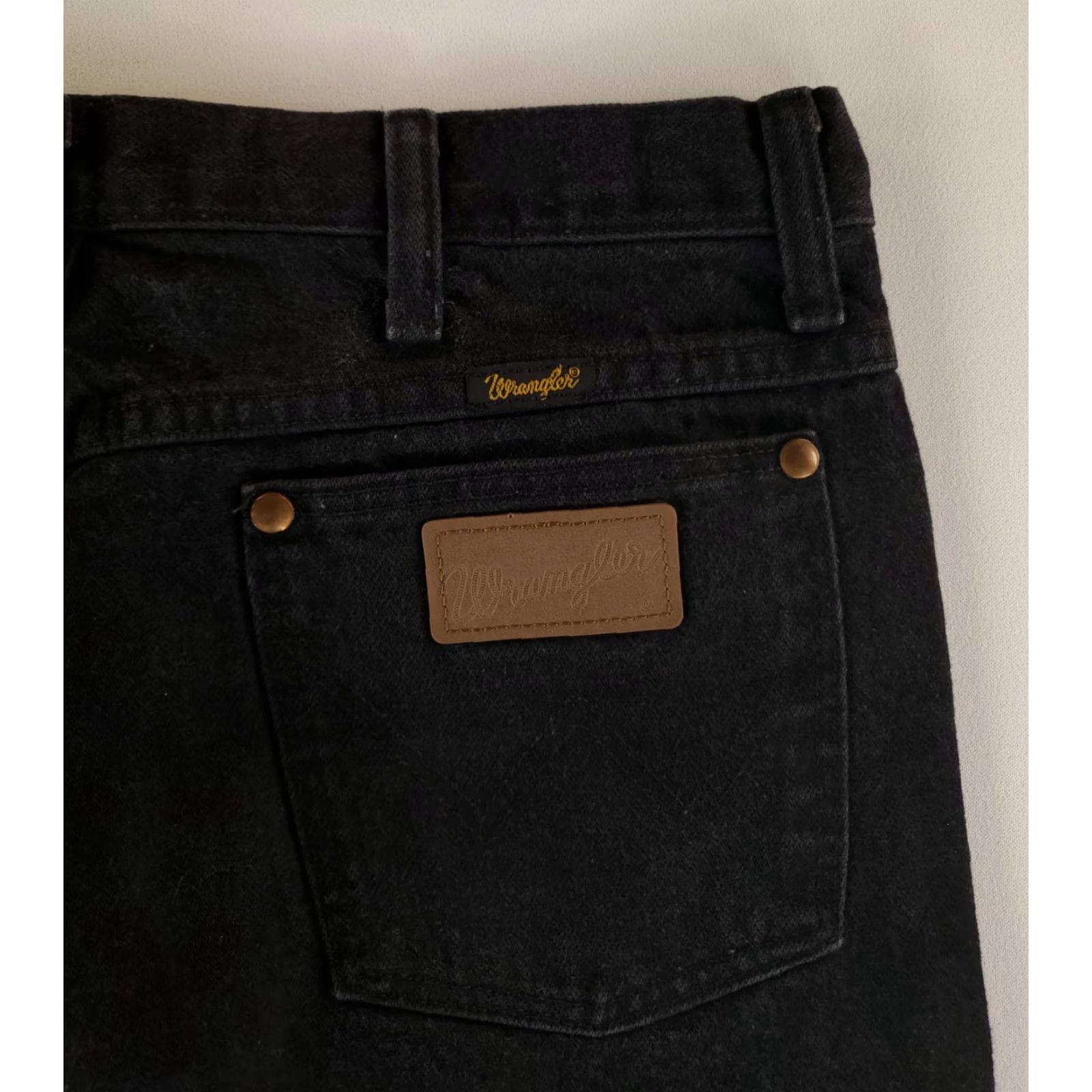 Wrangler VINTAGE Wrangler Jeans Slim Black Mens 32 33 Inseam 33 Cowboy Cut 90s Western Straight Size US 32 / EU 48 - 3 Thumbnail