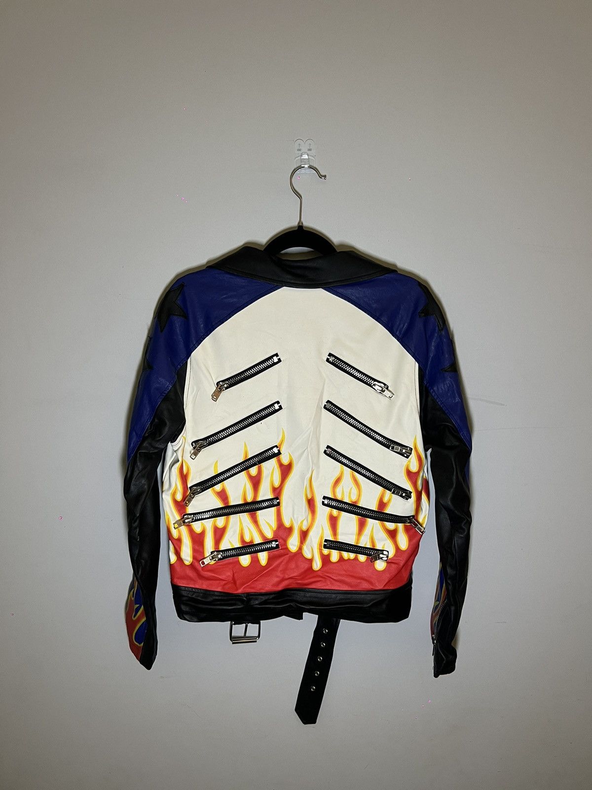 Current Mood Current Mood Flames Biker Jacket Size S / US 4 / IT 40 - 2 Thumbnail