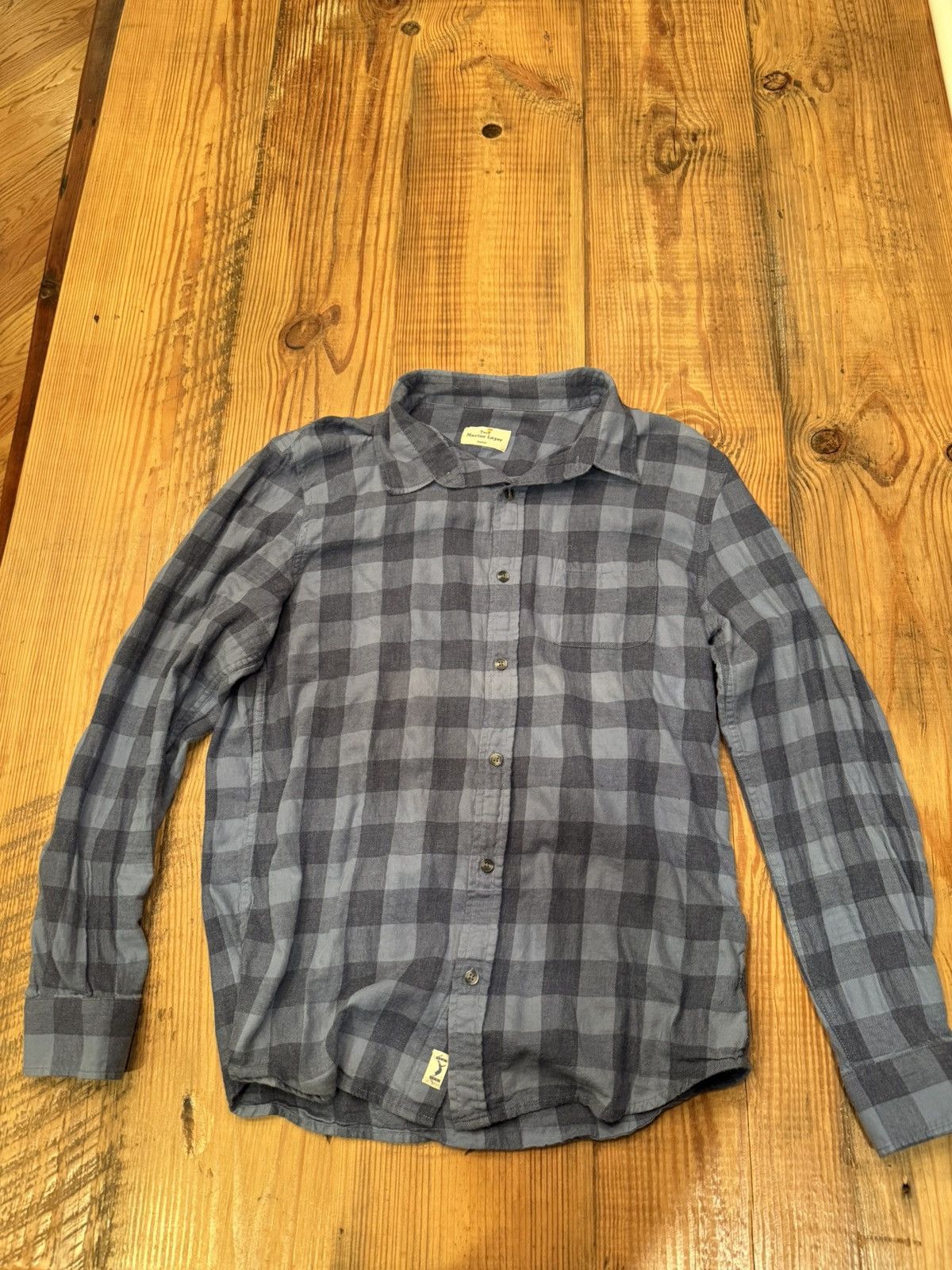 Marine Layer Marine Layer Blue flannel - size Marge (M/L) Size US M / EU 48-50 / 2 - 1 Thumbnail