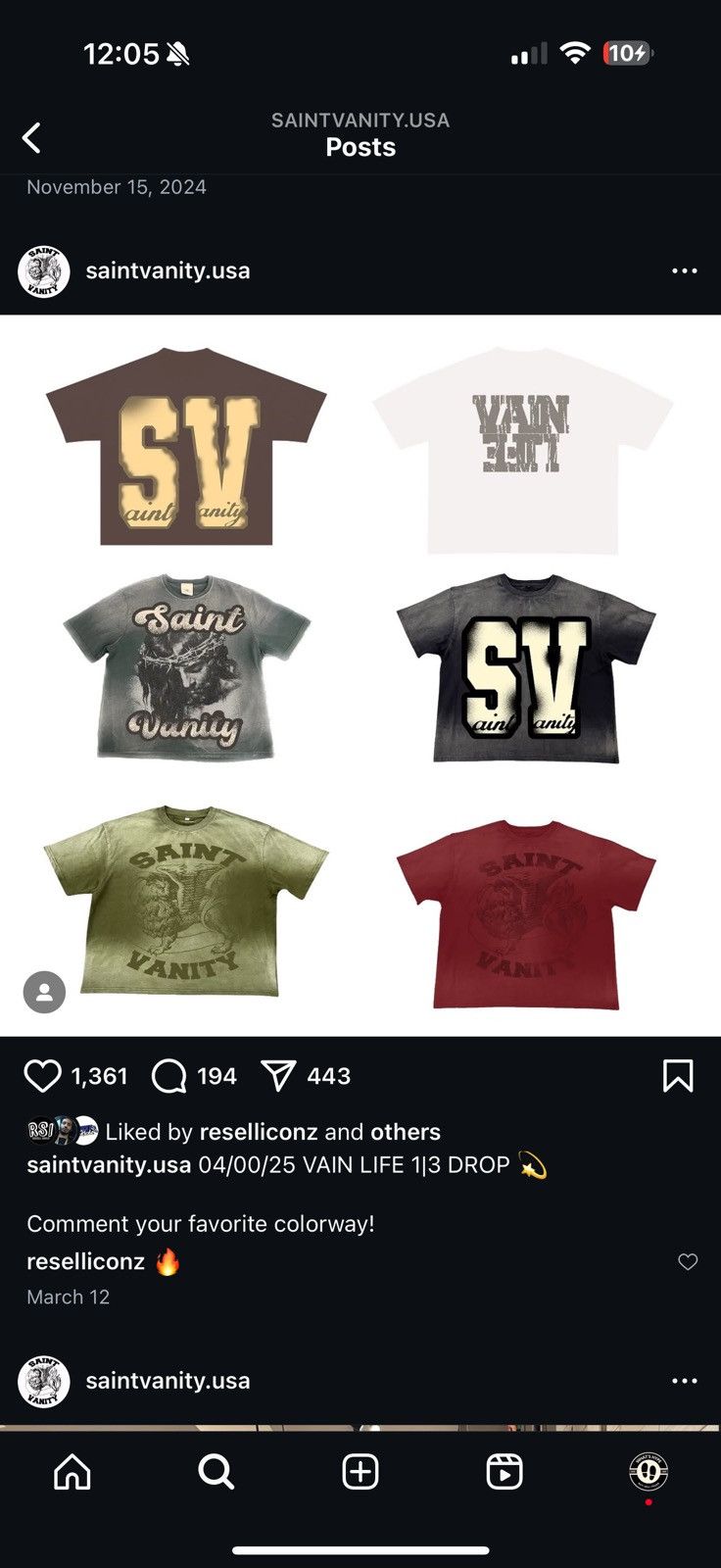 Saint Vanity Saint Vanity UNRELEASED Tee Shirt Logo Grey Size Large (NEW) Size US L / EU 52-54 / 3 - 10 Thumbnail