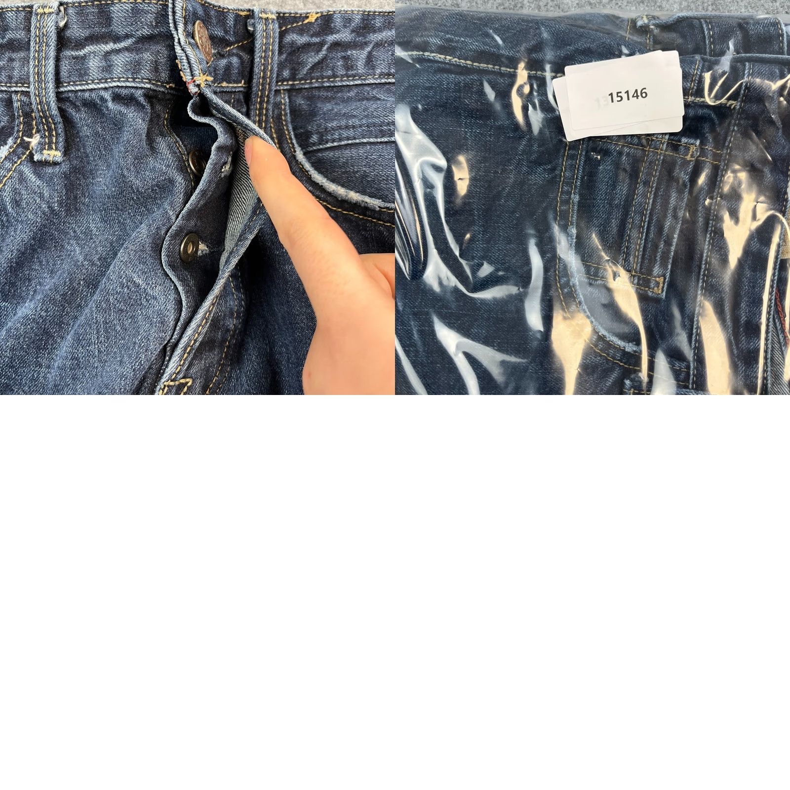 Replay Replay Mens Jeans Straight 34 Dark Blue Cotton Denim 5-Pocket 34x30 Billstrong Vintage No Size US 34 / EU 50 - 9 Thumbnail