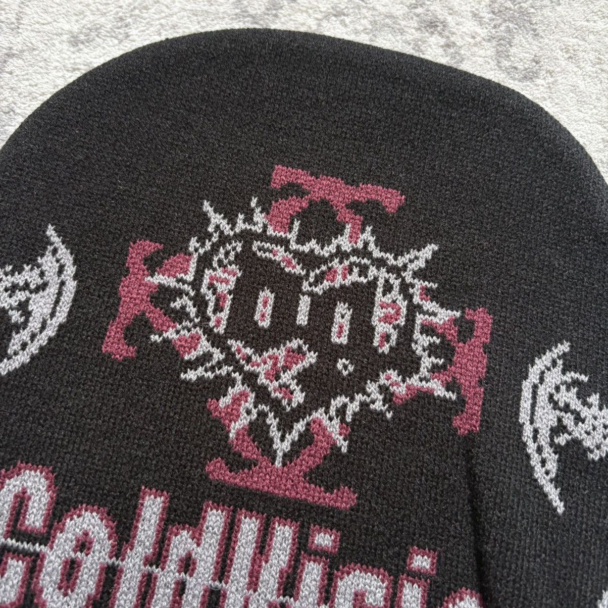Drain Gang × Sad Boys Bladee Cold Visions Knitted Beanie Hat Black/Red Size ONE SIZE - 4 Thumbnail