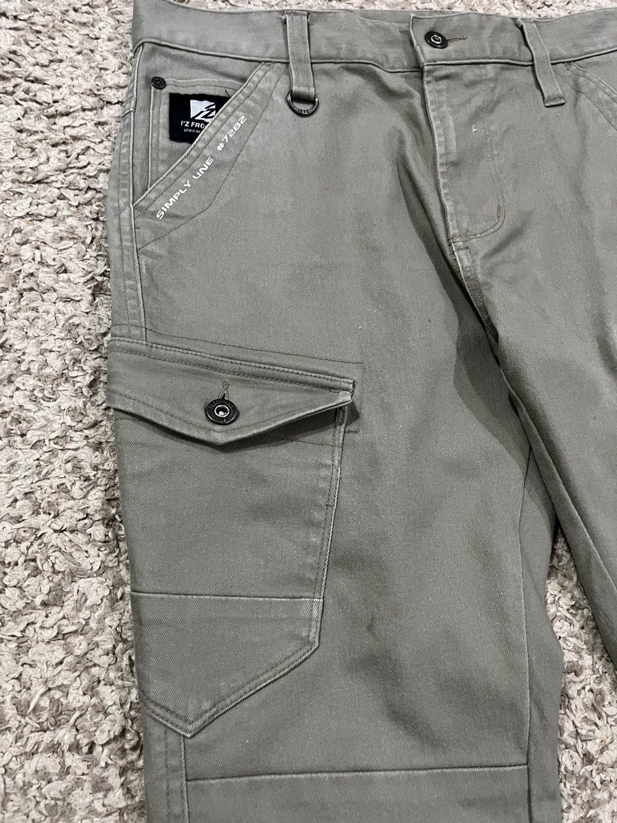 Japanese Brand Iz Frontier Skinny Punk Gorpcore Cargo Jeans Size US 31 - 4 Thumbnail