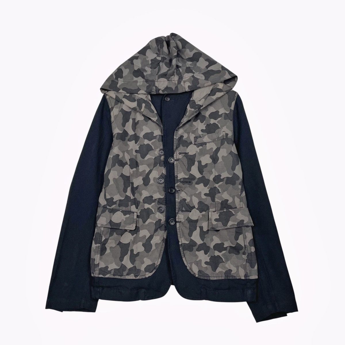 Comme des Garcons Black Comme Des Garcons Camo Double Layer Hooded Jacket Size US M / EU 48-50 / 2 - 1 Thumbnail