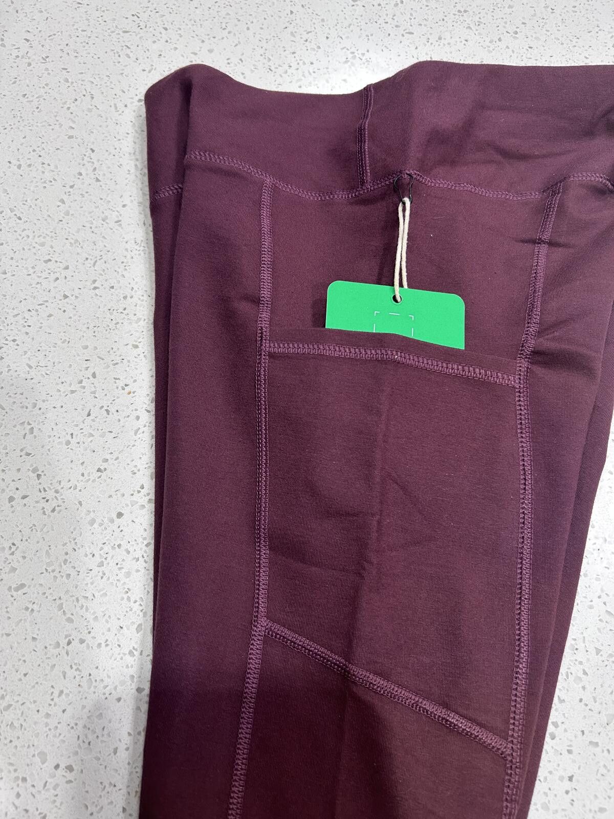 Patagonia Pact Maroon Organic Cotton Athleisure Leggings XS Flawed Size 26" / US 2 / IT 38 - 7 Thumbnail