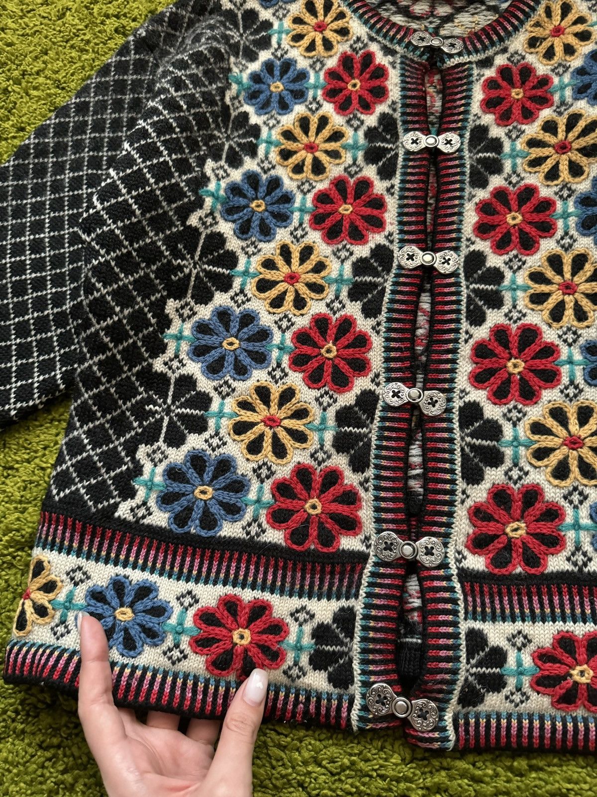 Dale Of Norway × Vintage Vrikke Norway vintage ethnic wool cardigan sweater Size M / US 6-8 / IT 42-44 - 5 Thumbnail