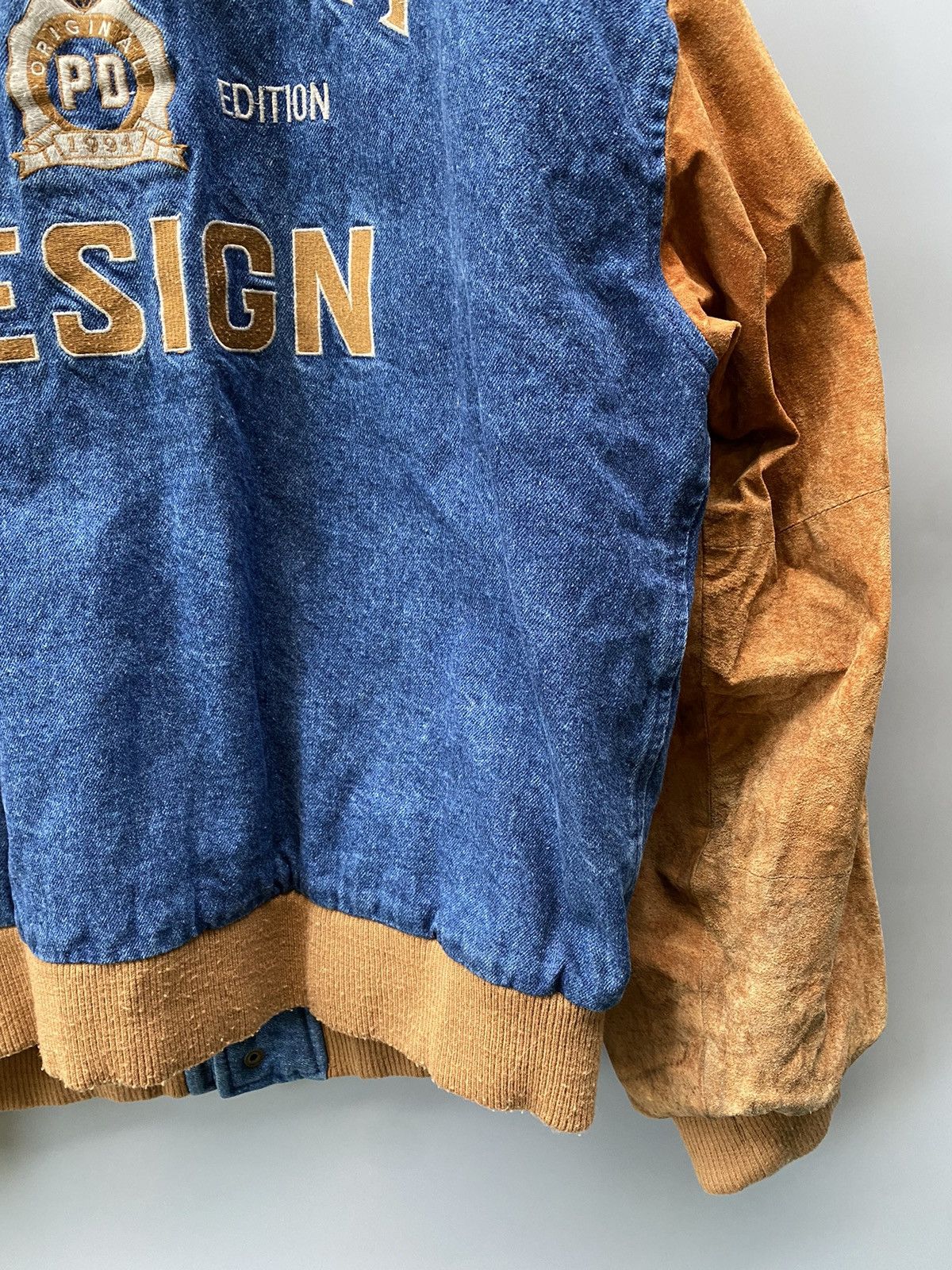 Vintage 1994 Pantera Design Denim Letterman Varsity Jacket Size US L / EU 52-54 / 3 - 4 Thumbnail
