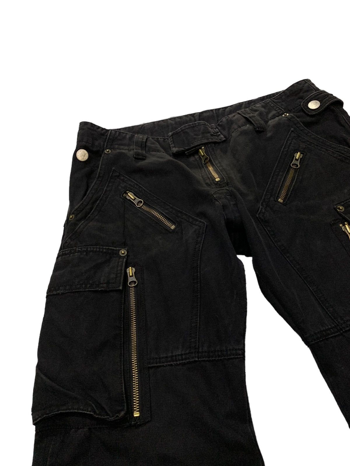 Issey Miyake × PPFM × Tete Homme PPFM Japan Bondage Double Knee Zipper Black Tech Cargo Pants Size US 32 / EU 48 - 8 Thumbnail