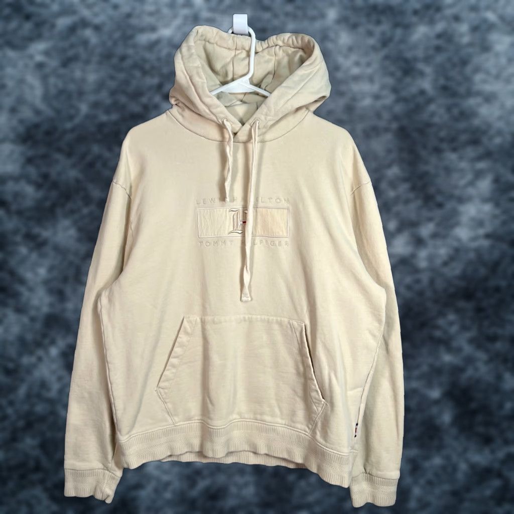 Tommy Hilfiger Tommy Hilfiger Lewis Hamilton Hoodie Pullover Mens Size Large Ivory Sweatshirt Fleece Cotton Size US L / EU 52-54 / 3 - 1 Thumbnail