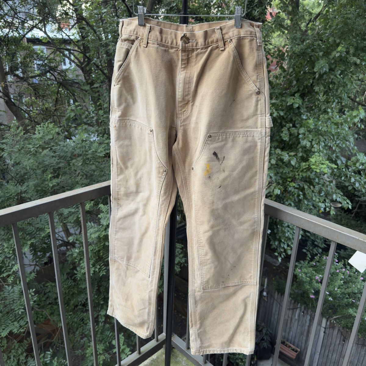 Vintage Thrashed Faded Carhartt Double Knee ERD Grunge Chrome Size US 34 / EU 50 - 1 Thumbnail