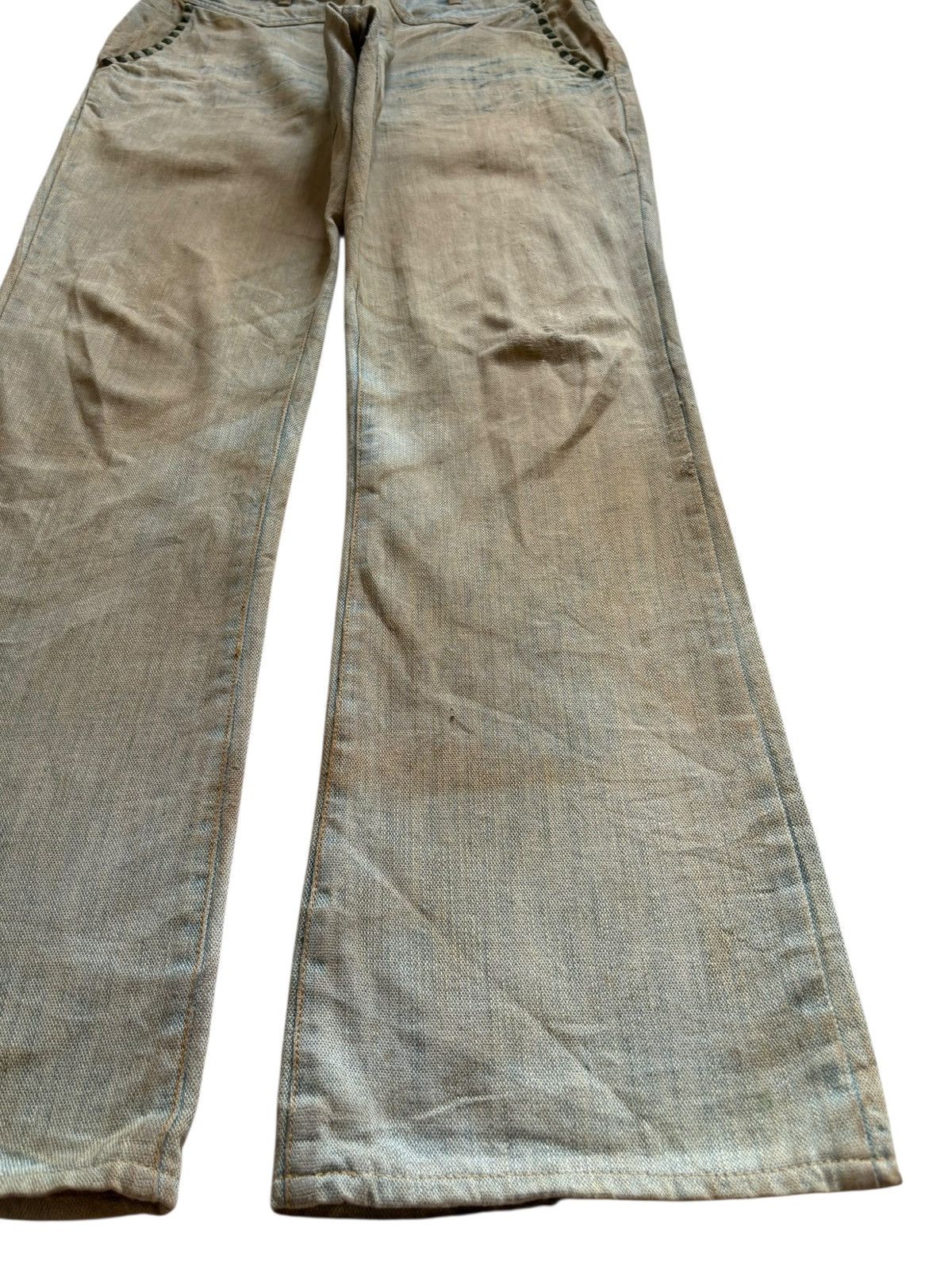 If Six Was Nine Vintage Japanese Brand Rusty Mud Wash Distressed Flare Jeans Size US 30 / EU 46 - 7 Thumbnail
